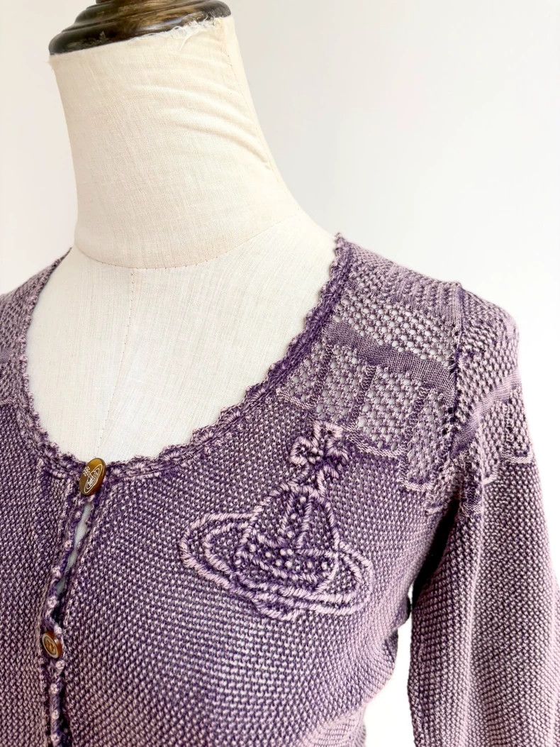 Vivienne Westwood Vivienne Westwood Purple knitted Saturn cardigan Size M / US 6-8 / IT 42-44 - 3 Thumbnail