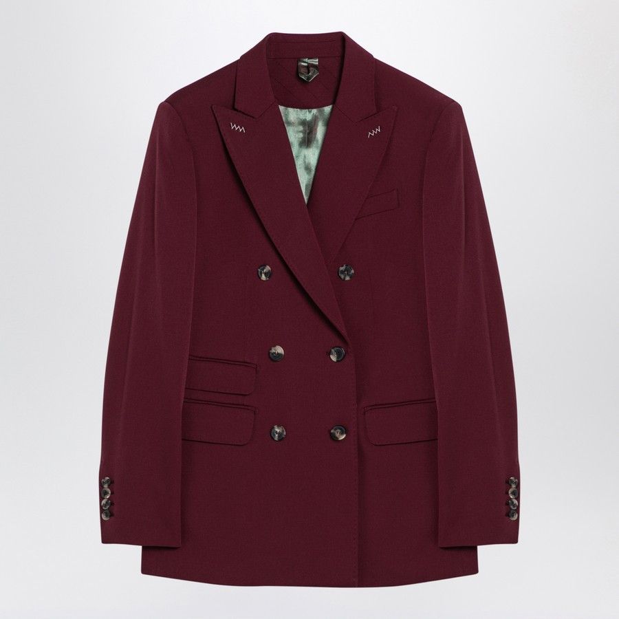 Max Mara o1d2blof0824 Double-breasted Jacket in Bordeaux Size M / US 6-8 / IT 42-44 - 1 Thumbnail
