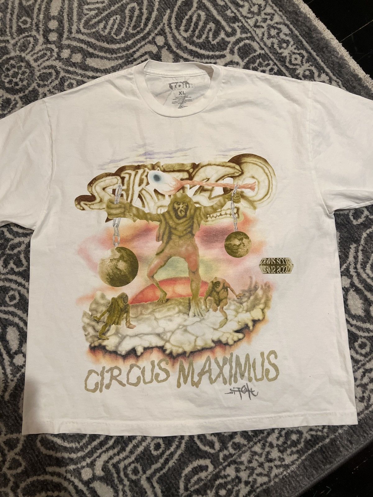 image of Travis Scott X Circus Maximus Tour Merch in White, Men's (Size XL)