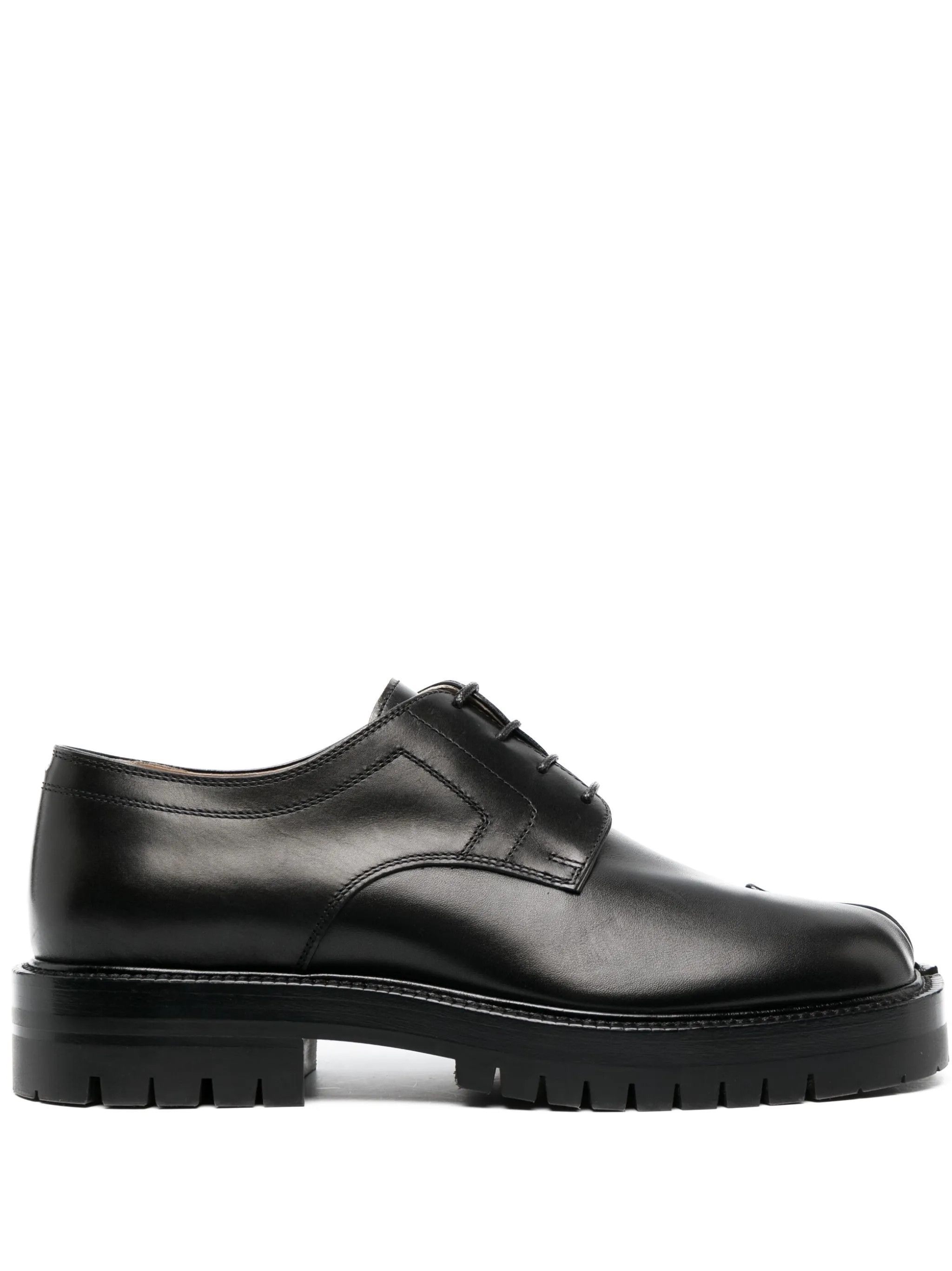 Maison Margiela o1w1db11225 Tabi Lace-up Derby Shoes in Black Size US 10 / IT 40 - 1 Thumbnail