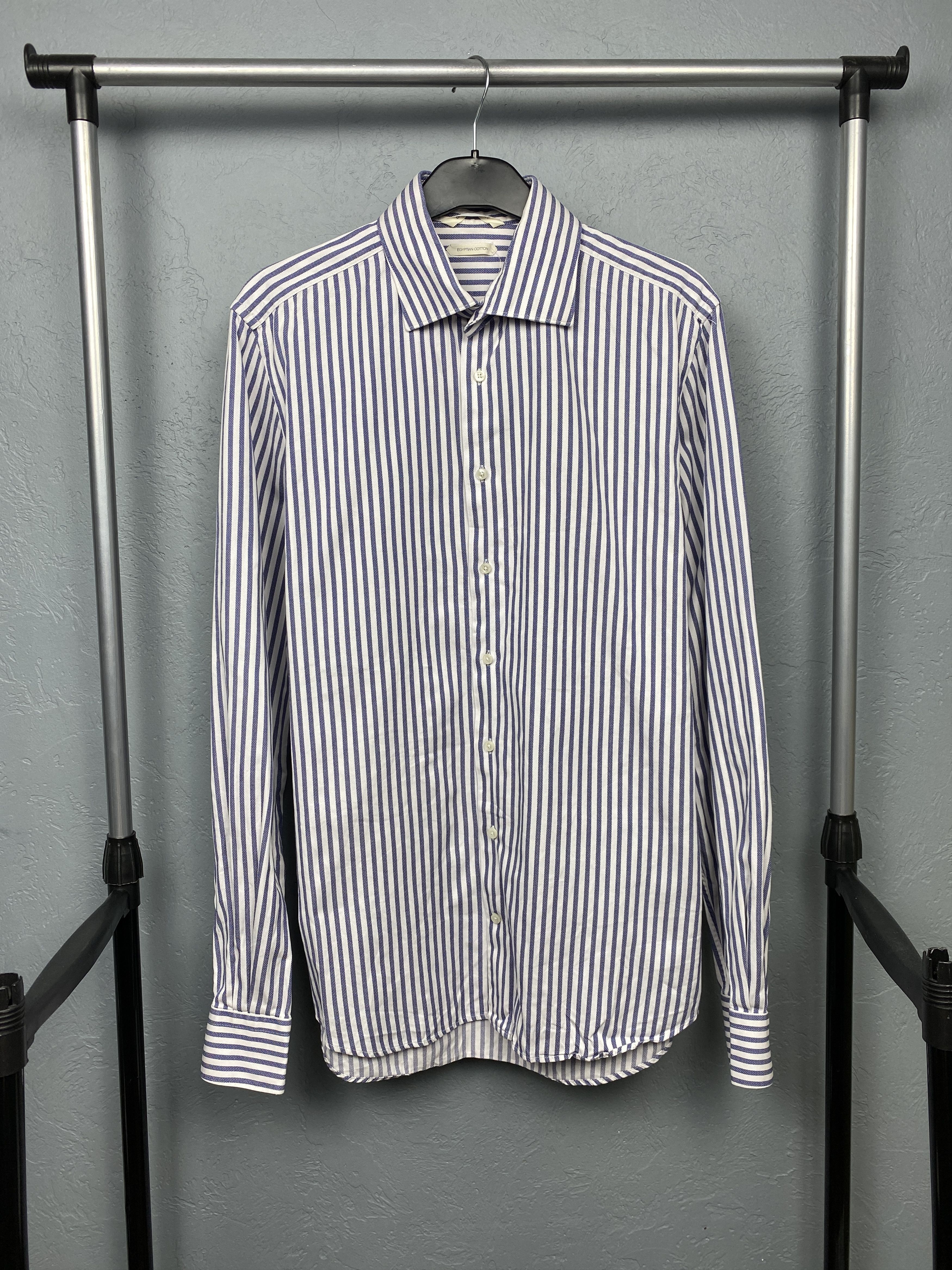 Suitsupply Suitsupply Egyptian Cotton Vintage Mens Long Sleeve Shirt Size US L / EU 52-54 / 3 - 1 Thumbnail