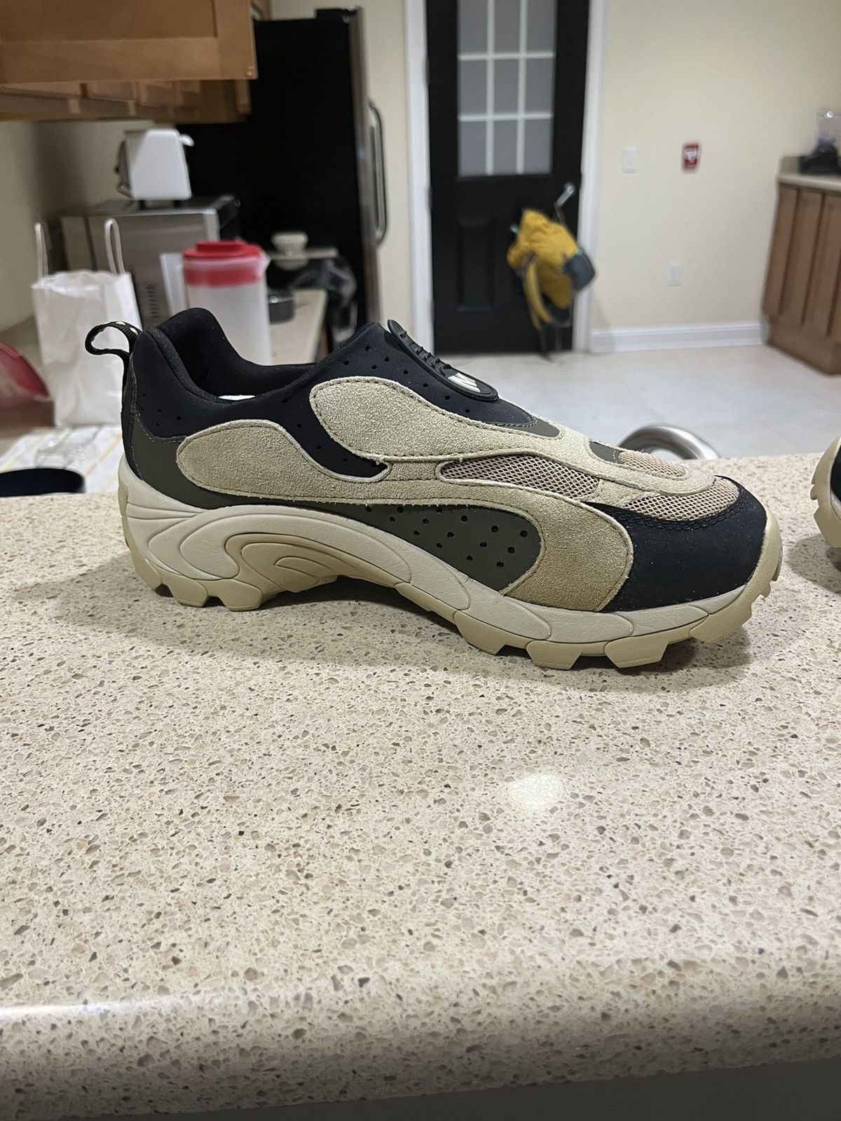 image of Merrell x Nicole Mclaughlin Moc Speed Streak Evo 1Trl X Nicole Mclaughlin Shoes in Beige (Size 10)