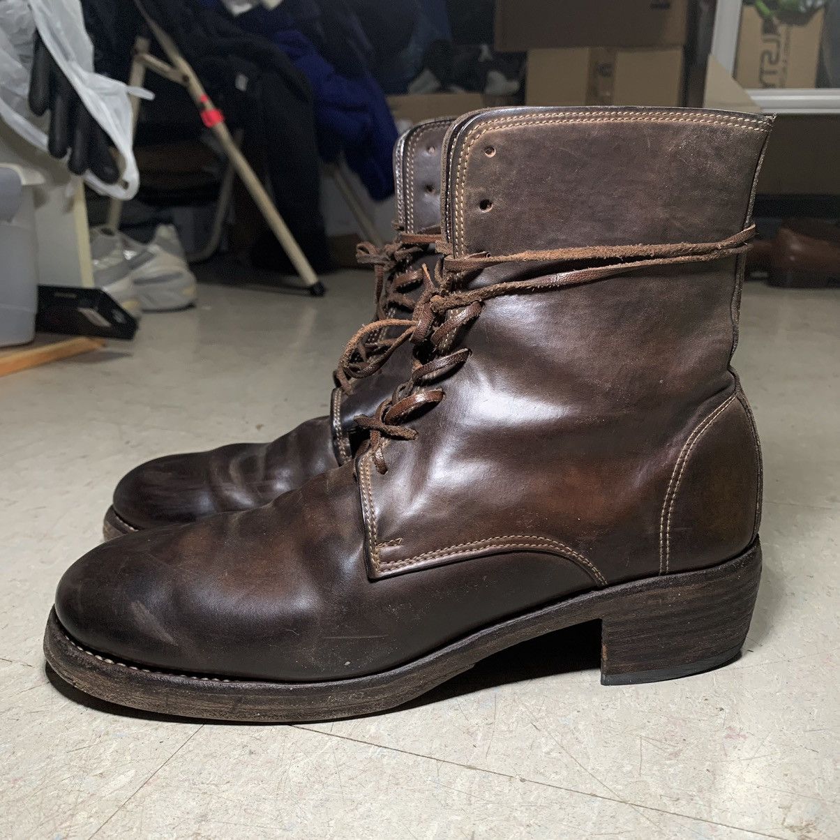 Guidi Guidi 795v Brown Leather Boots Men’s EU 41 / US 8 Size US 8 / EU 41 - 2 Thumbnail