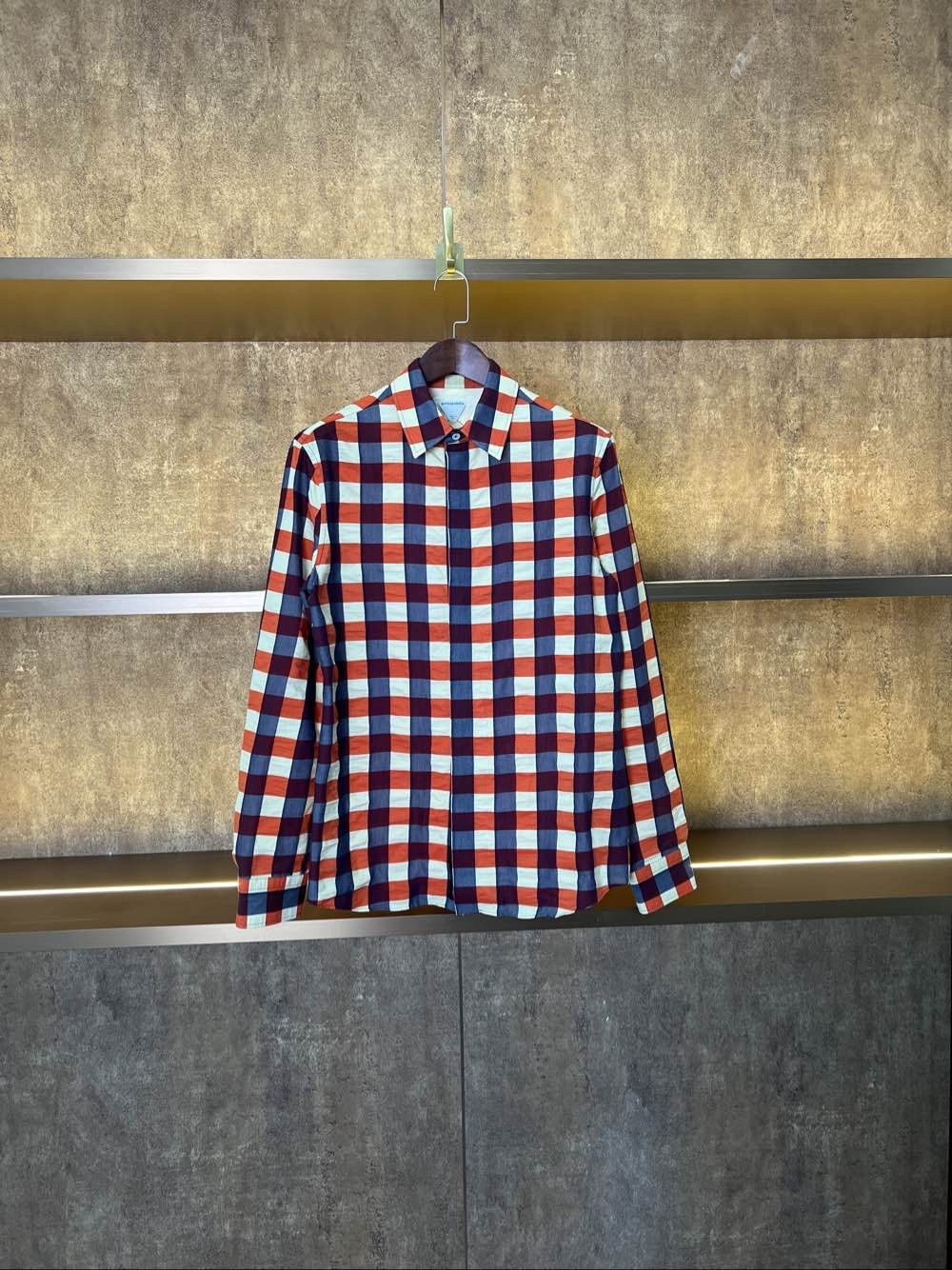 Bottega Veneta Bottega Veneta Plaid Long Sleeve Shirt Size 46 Size US S / EU 44-46 / 1 - 1 Thumbnail