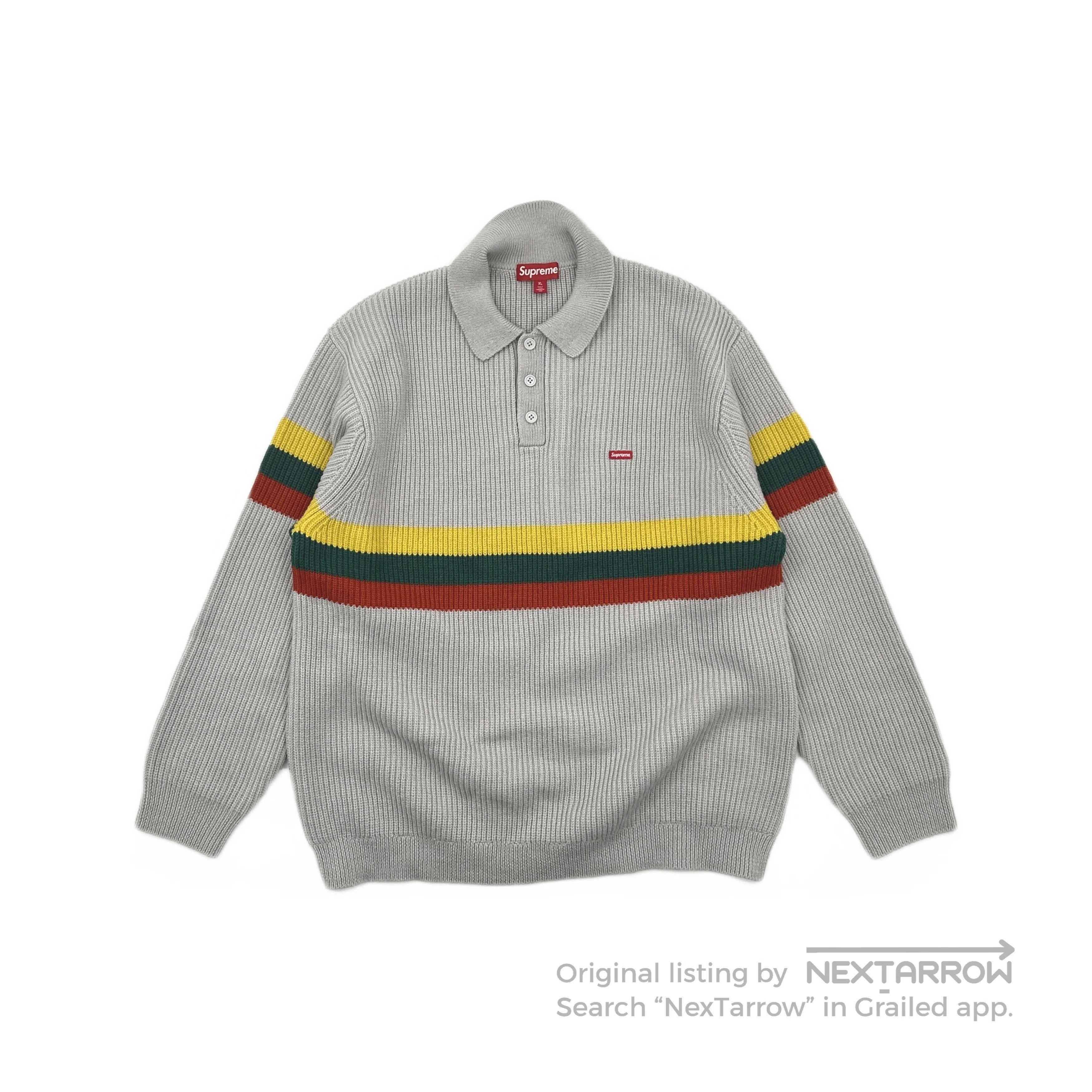 Supreme Supreme Open Knit Stripe Zip Polo | Grailed