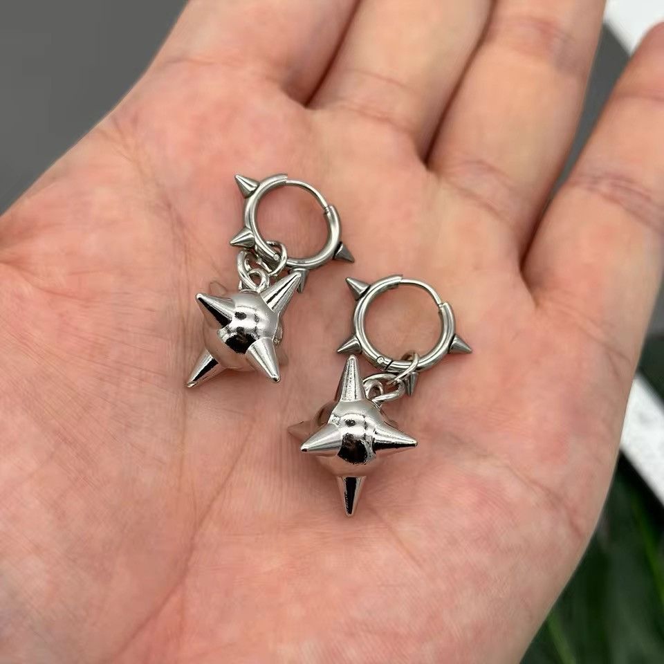 Jewelry Spiky Ball Hoop Earrings Size ONE SIZE - 1 Thumbnail