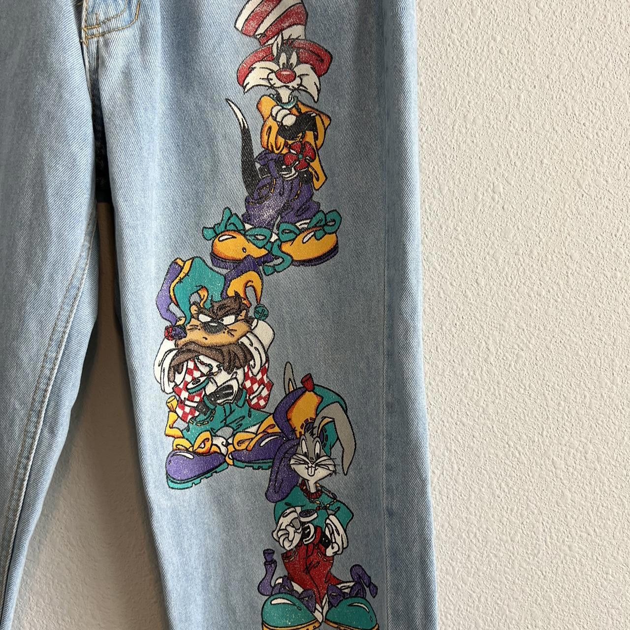 #528  JEANS×LOONEY TUNES ルーニー　古着 90s TAZ LOONEY TUNES Tshirts SIZE M【0725A09下】【ネコポス