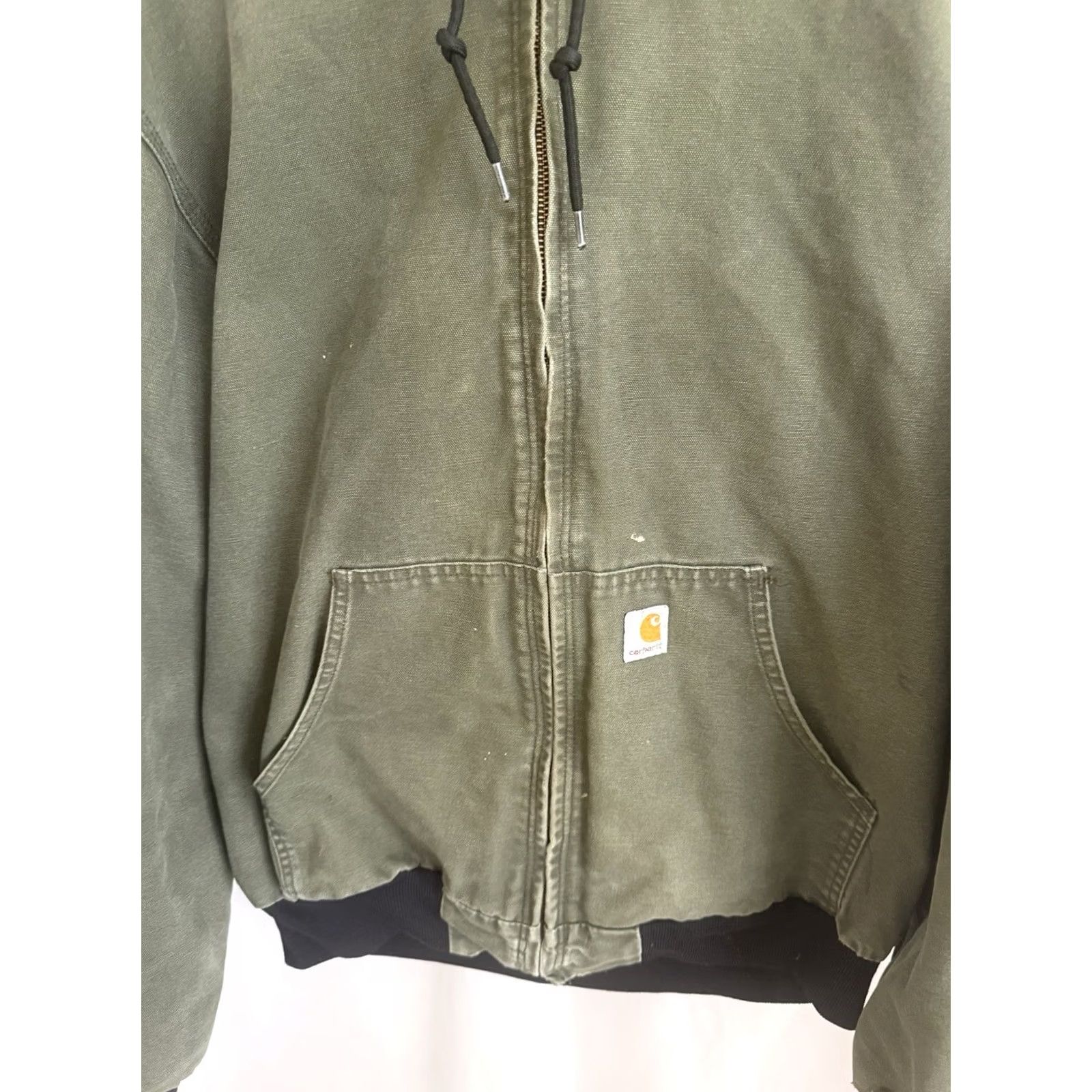 Carhartt VINTAGE Carhartt Jacket Mens XL Green Canvas Bomber Workwear J131 GRN Faded Size US L / EU 52-54 / 3 - 3 Thumbnail