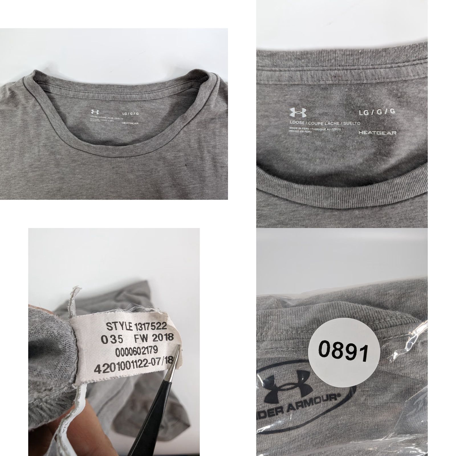 Under Armour Under Armour T-Shirt Contender Short Sleeve Crew Neck Grey Large MEN’s Shirt Size US L / EU 52-54 / 3 - 8 Thumbnail