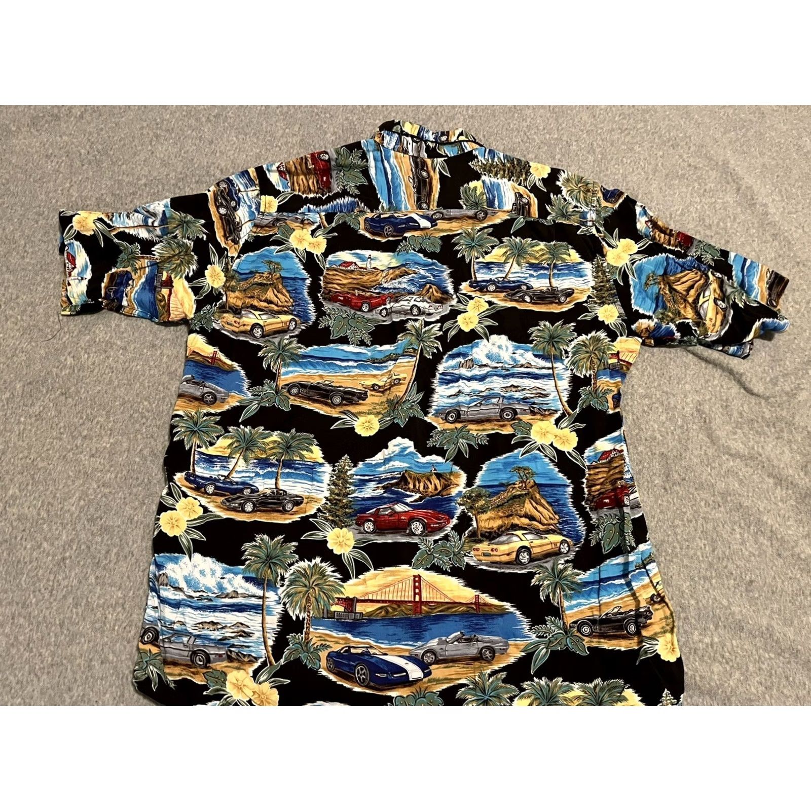 Reyn Spooner Reyn Spooner American Classics Cars Hawaiian Rayon Shirt Mens L Multicolor Short Sleeve Button-Up Floral Pattern Beach Cal for Dynamic Search Mens Size US L / EU 52-54 / 3 - 5 Thumbnail