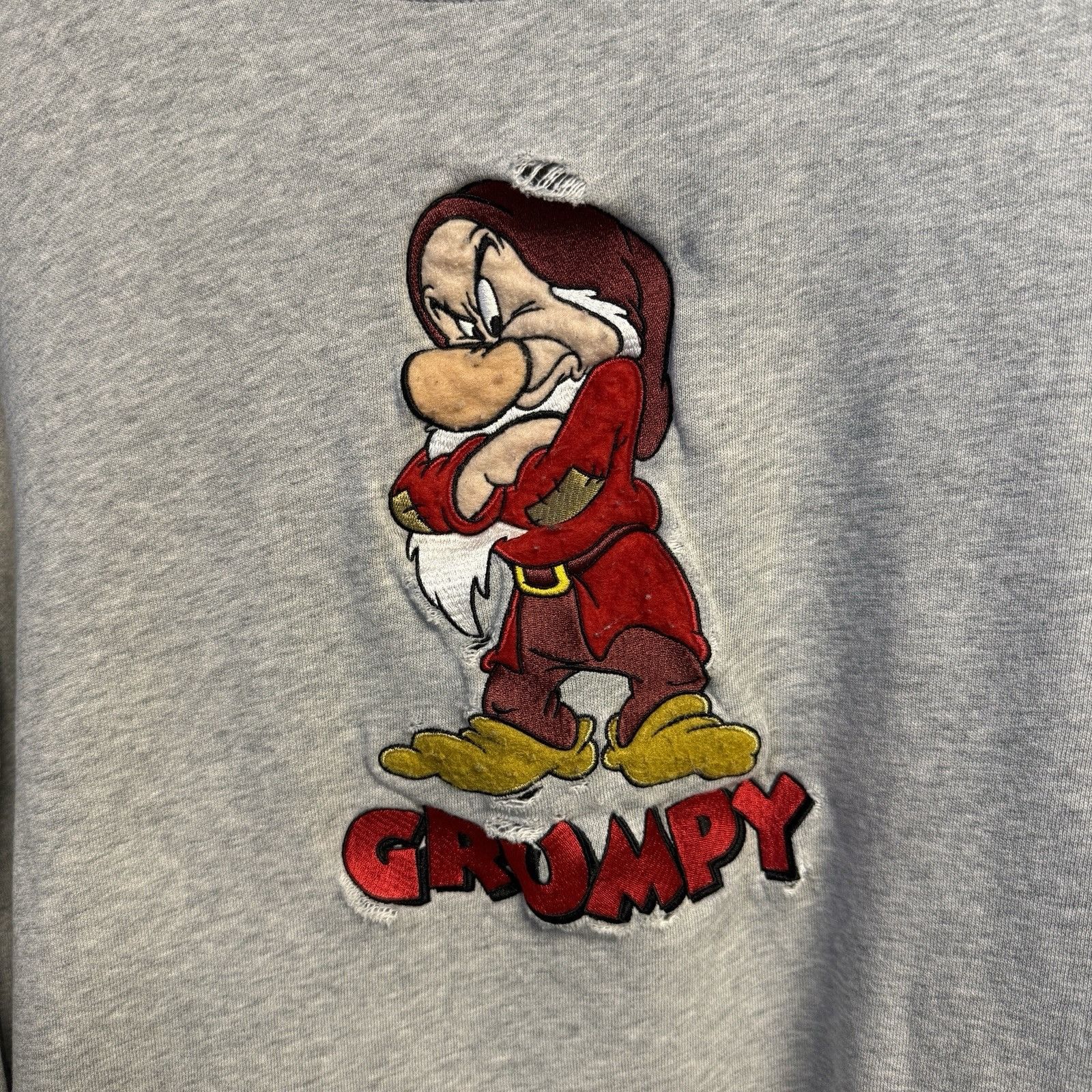 Disney Vintage Disney Grumpy Sweatshirt Mens Large Gray Crew Neck 9 Size US L / EU 52-54 / 3 - 4 Thumbnail