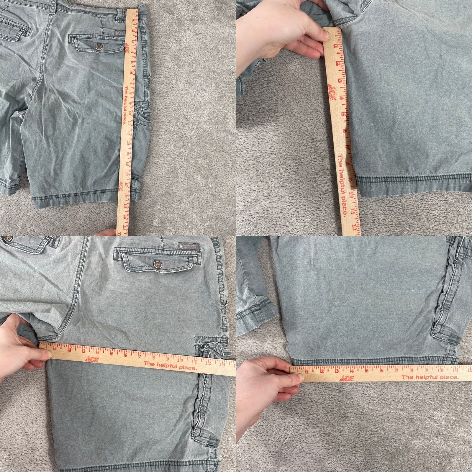 Vintage GH Bass Cargo Shorts Mens 34 Gray Cotton Blend Utility Pockets Hiking Outdoor Size US 34 / EU 50 - 8 Thumbnail