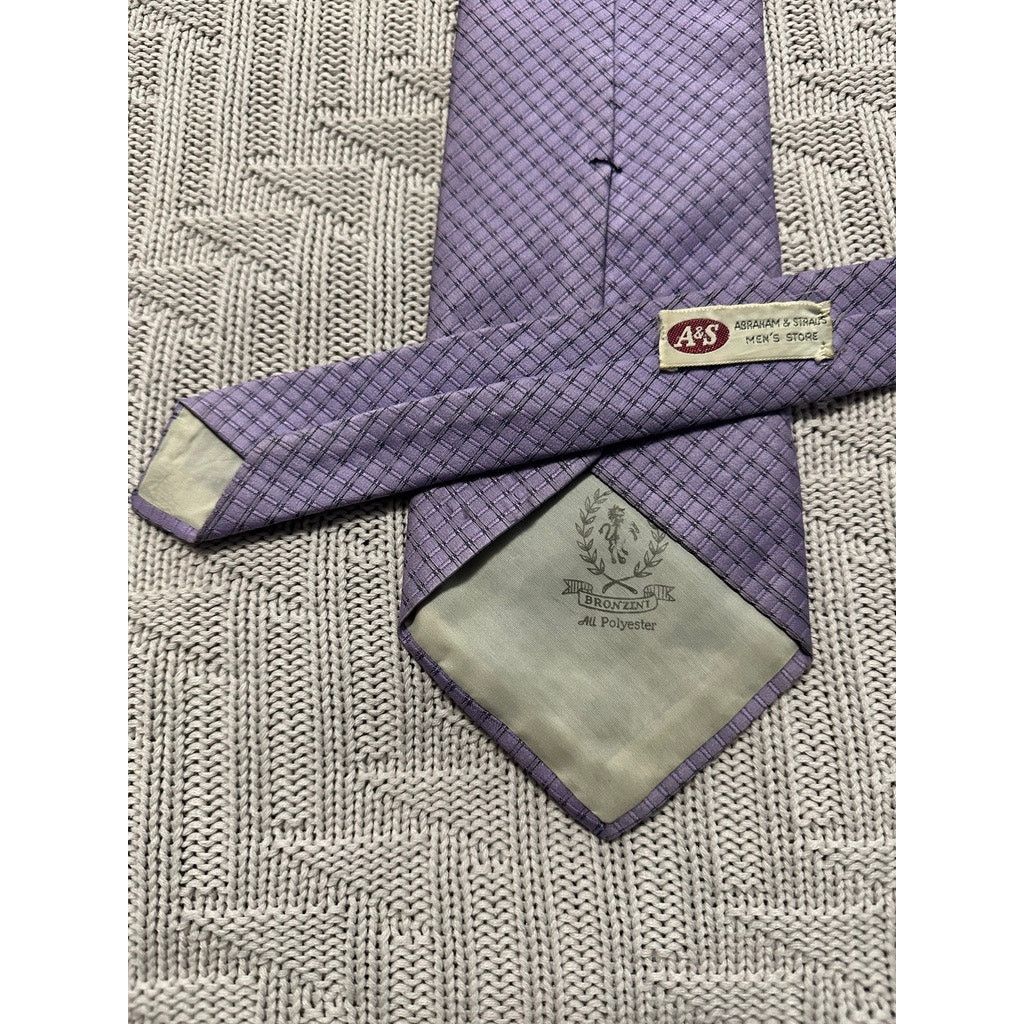 Vintage Bronzini purple plaid tie Size ONE SIZE - 2 Thumbnail