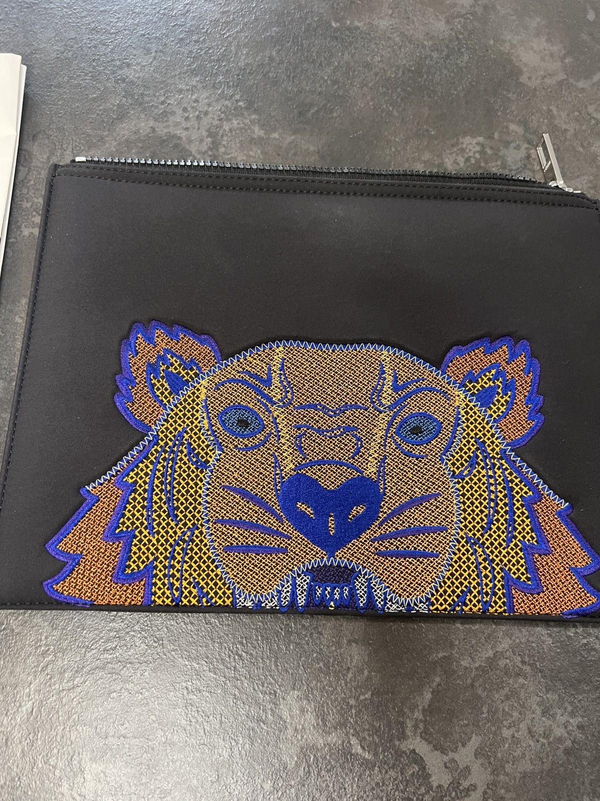 Kenzo Kenzo Tiger Embroidered Pouch Black/Multicolor Size ONE SIZE - 2 Thumbnail