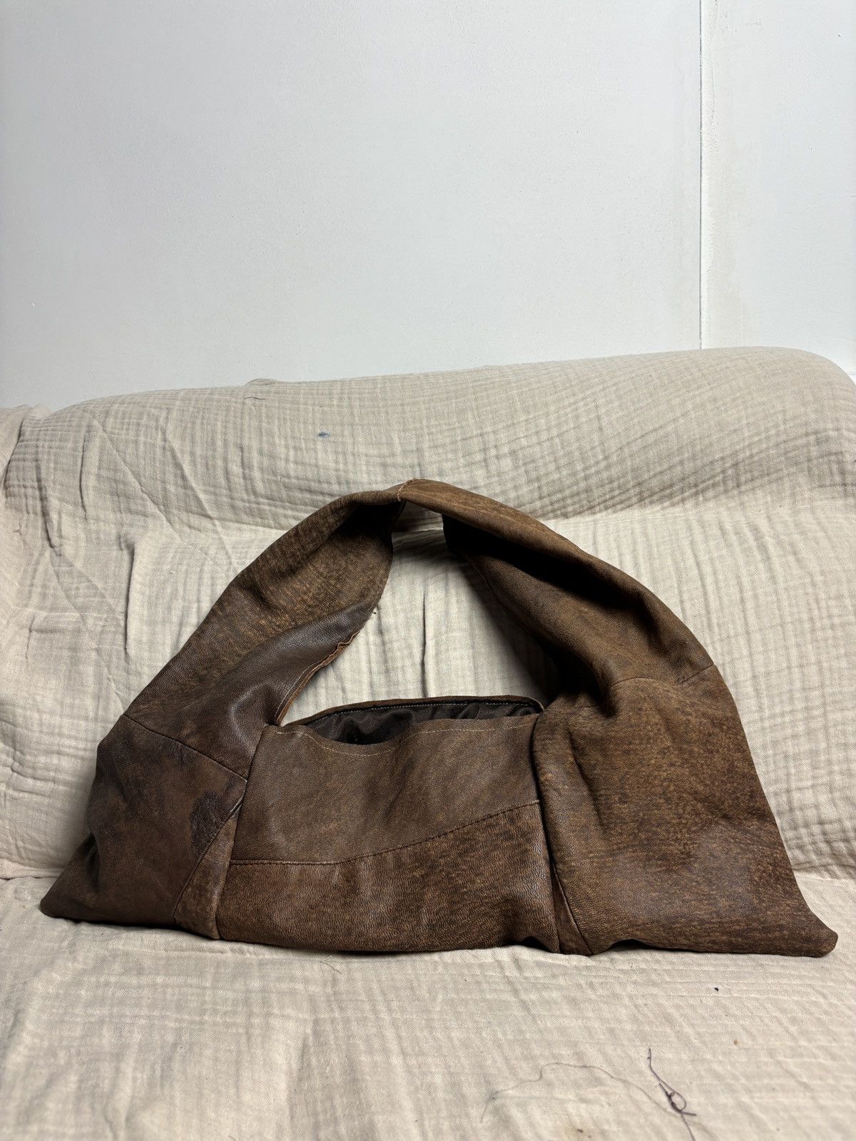 Designer × Vintage Leather bag cuir sac hobo shopper tote shoulder designer Size ONE SIZE - 5 Thumbnail