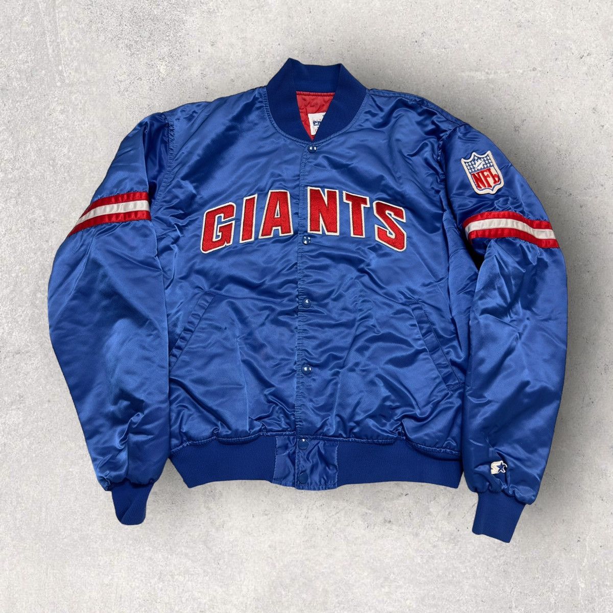 image of Nfl x Starter Vintage New York Giants Jacket in Blue, Men's (Size XL)