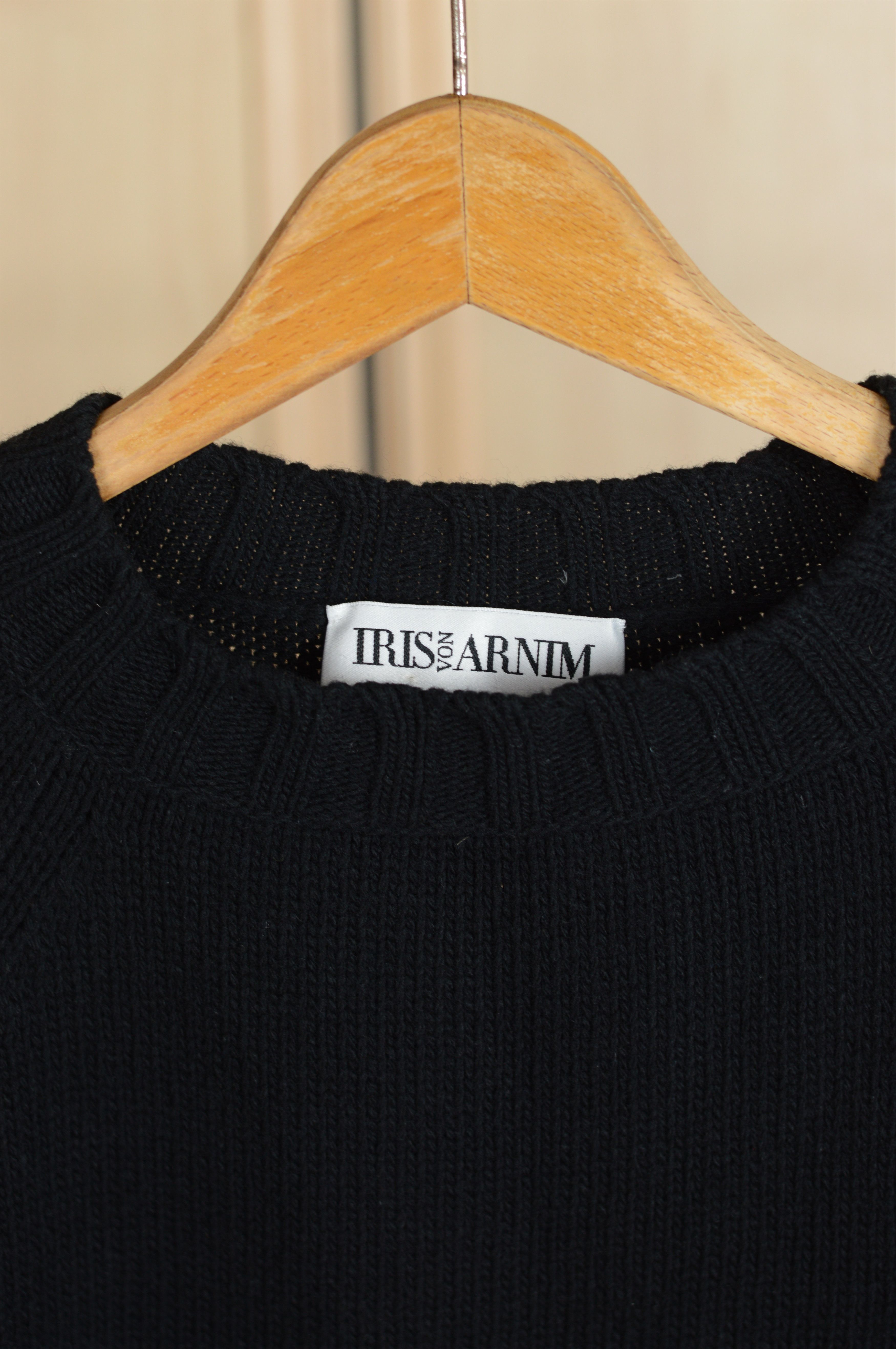 Iris von Arnim Iris von Arnim Wool Black Sweater Made in Italy Size S / US 4 / IT 40 - 6 Thumbnail