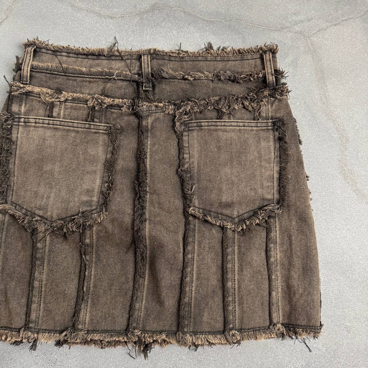 Japanese Brand Avant Garde Faded Distressed Skirt Size 30" / US 8 / IT 44 - 7 Thumbnail