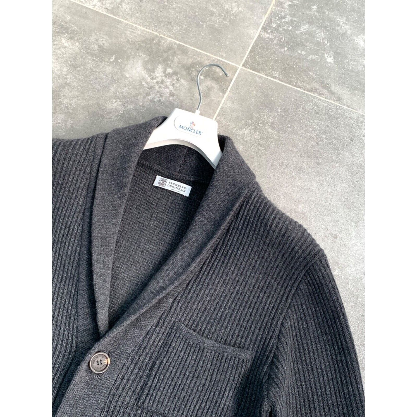 Brunello Cucinelli BRUNELLO CUCINELLI Men's Knitt Long Wool Sweater SZ L EU 50 Size US L / EU 52-54 / 3 - 7 Thumbnail