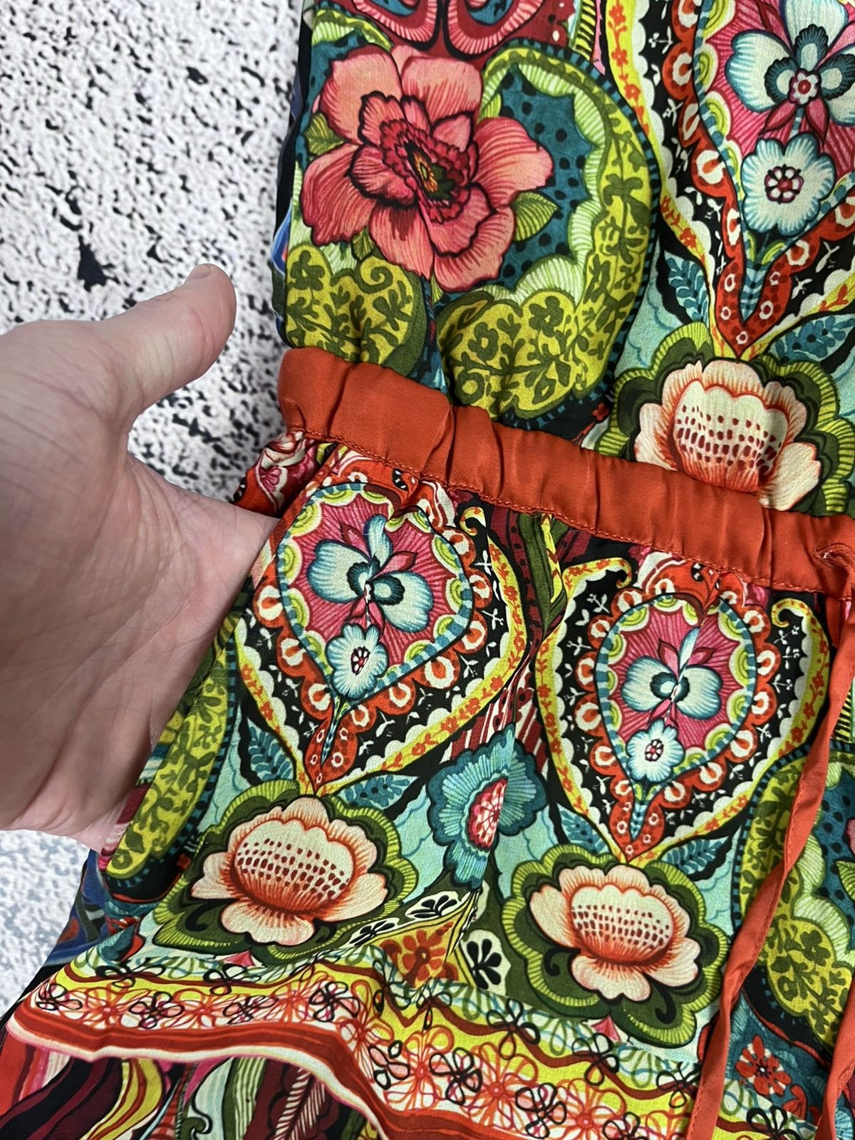 Jean Paul Gaultier Desigual Boho Jumpsuit Wide Leg Psychedelic Print Size 32" / US 10 / IT 46 - 3 Thumbnail