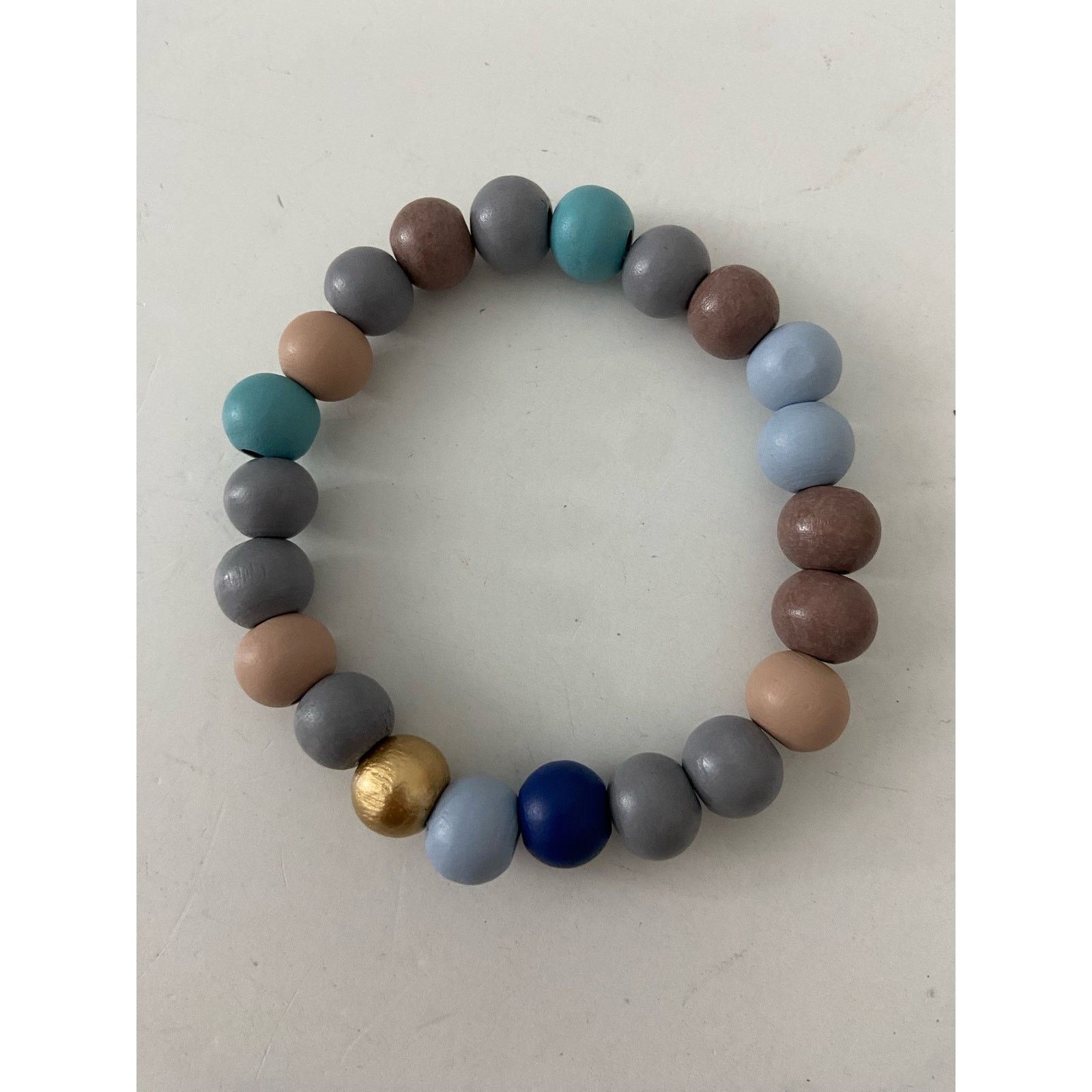 Handmade Colorful wood bead bracelet Size ONE SIZE - 3 Thumbnail
