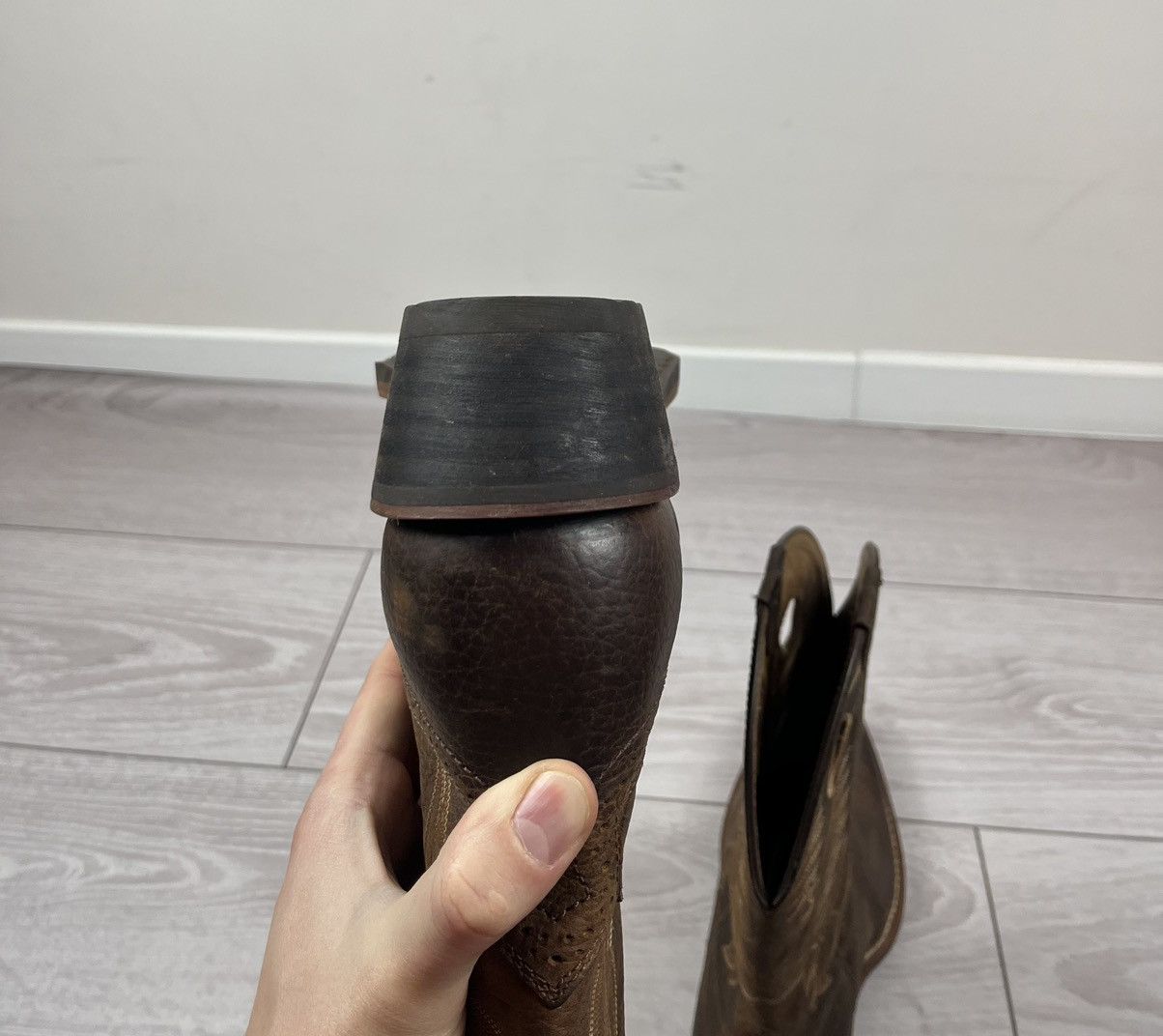 Ariat Ariat American Western Cowboy Brown Leather Boots Size US 10 / EU 43 - 15 Thumbnail