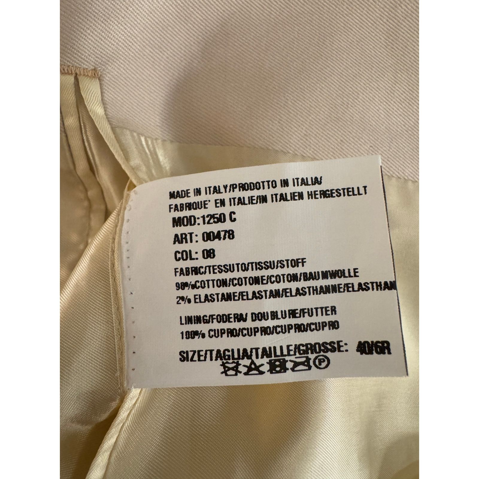 Paul Smith Paul Smith NWT Beige Cotton Slim Fit Suit Size 40R - 8 Thumbnail
