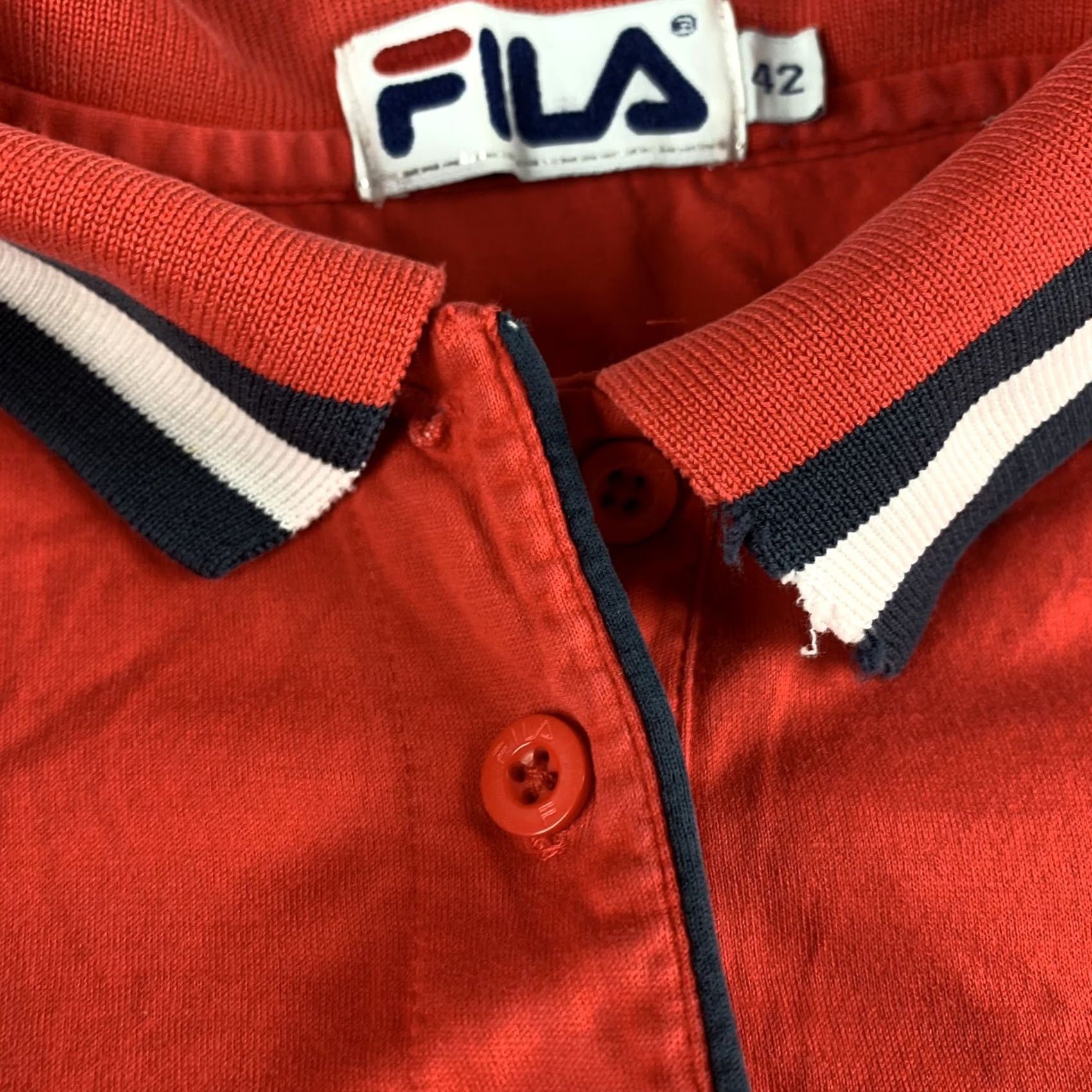 Fila VINTAGE FILA ITALIA Polo Shirt Small Red Long Sleeve Cotton Mens Size US S / EU 44-46 / 1 - 5 Thumbnail