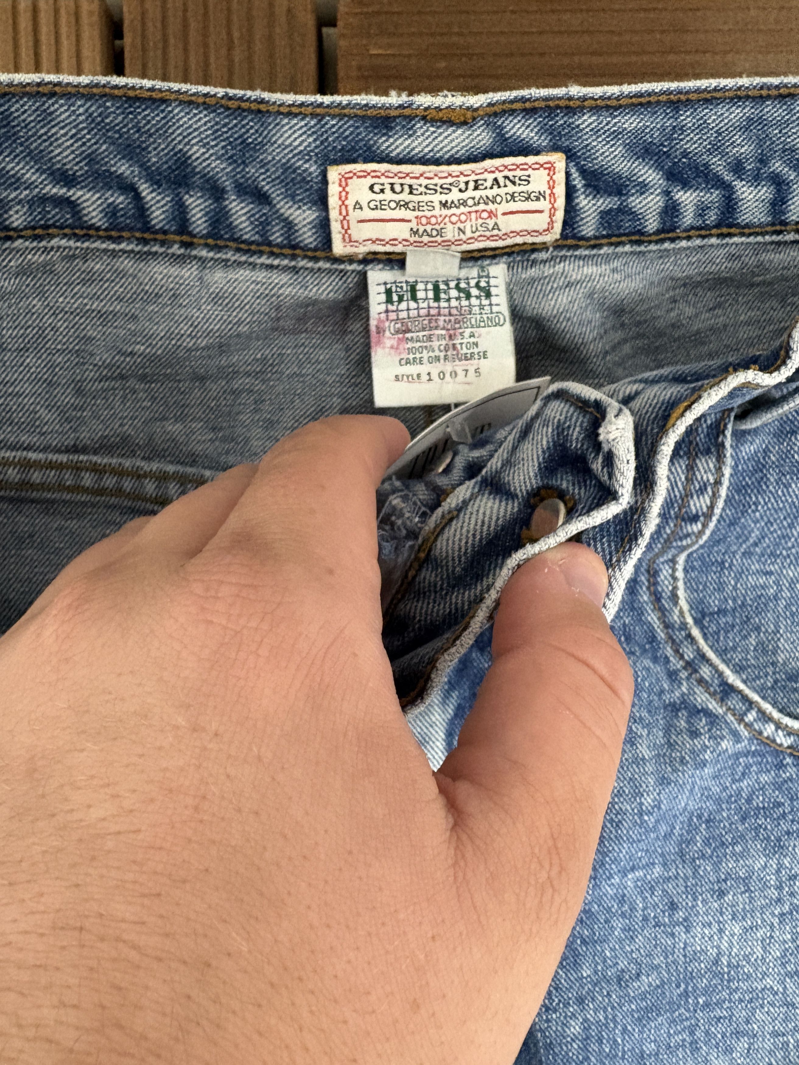 Guess Guess Straight Leg Vintage Blue Denim Jeans Size US 36 / EU 52 - 5 Thumbnail
