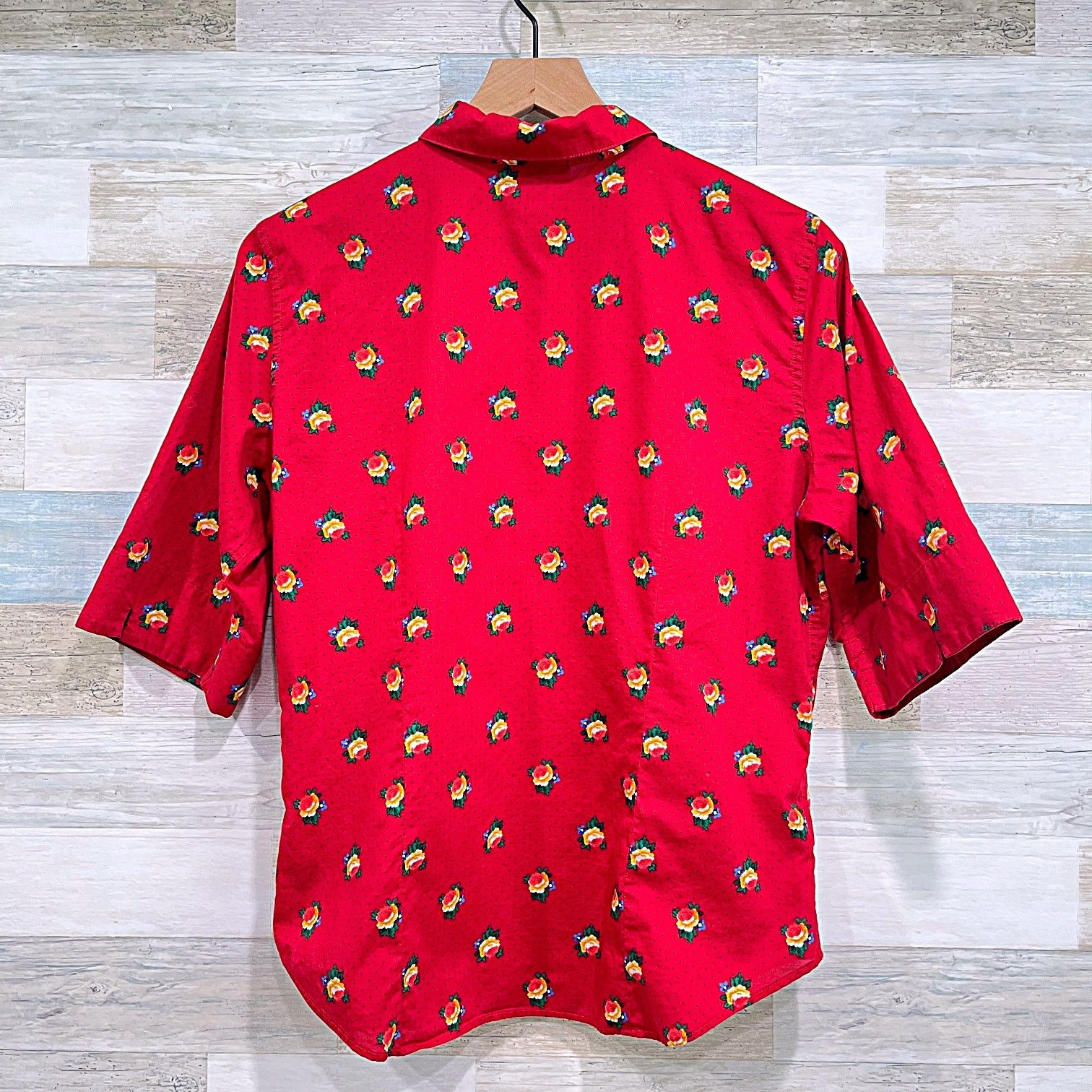 Lauren Ralph Lauren LRL Ralph Lauren Floral Foulard Short Sleeve Shirt Red Large Size L / US 10 / IT 46 - 3 Thumbnail