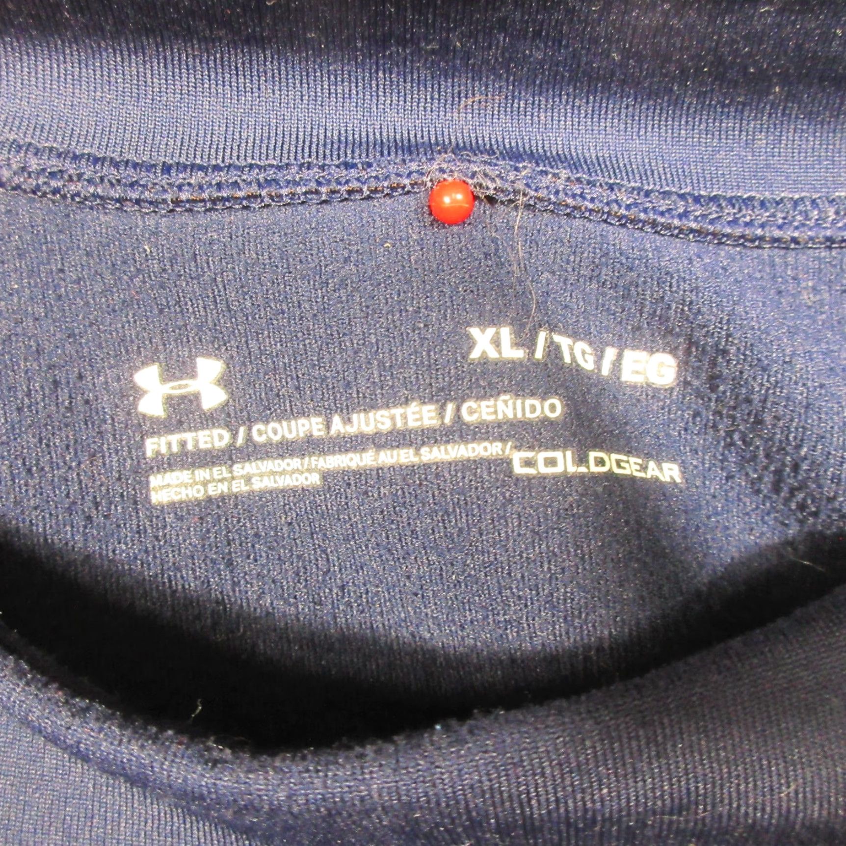 Under Armour Under Armour Shirt Mens XL Navy Fitted Mock Cold Gear Golf Performance Stretch Size US XL / EU 56 / 4 - 4 Thumbnail