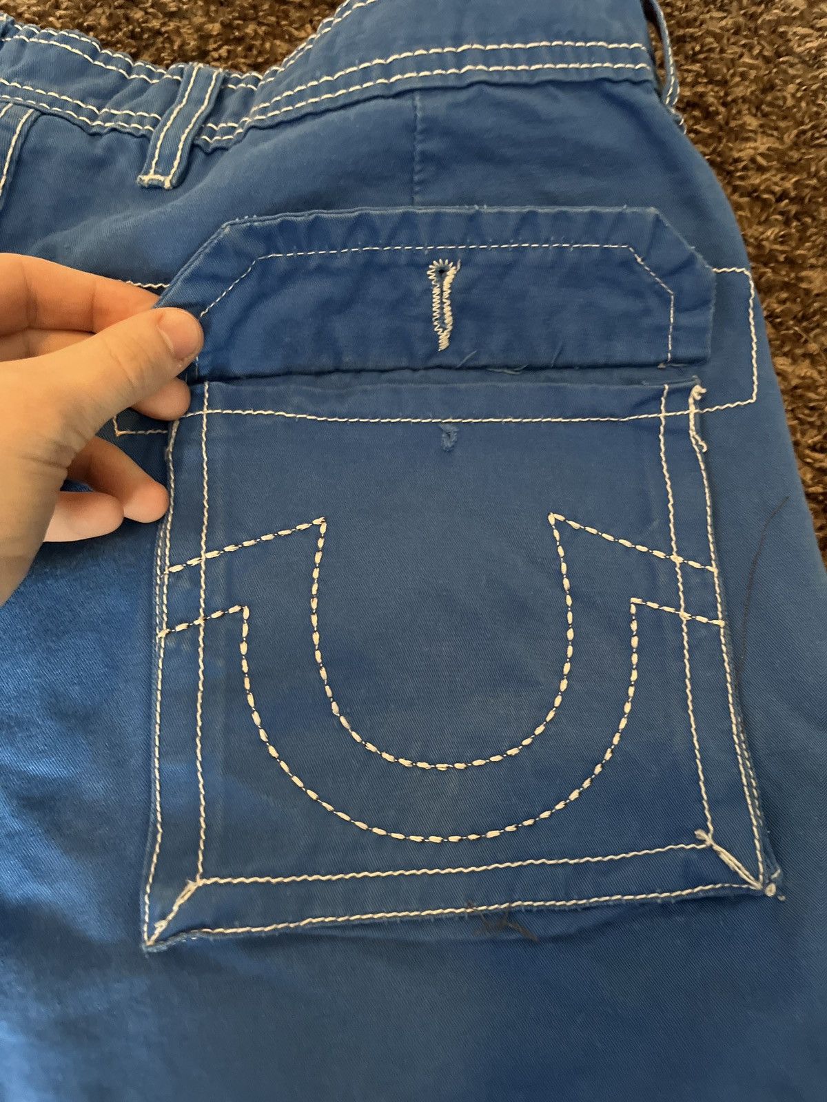True Religion *Ultra Rare Y2K True Religion Baggy Denim Shorts Blue Size US 36 / EU 52 - 5 Thumbnail