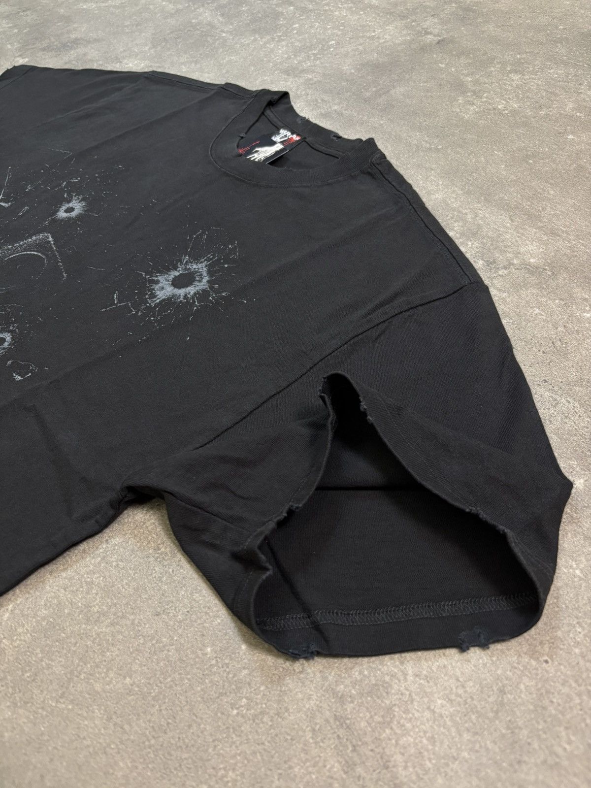 Vintage Warman Shots Fired Graphic T-Shirt, Washed Black Size US L / EU 52-54 / 3 - 5 Thumbnail