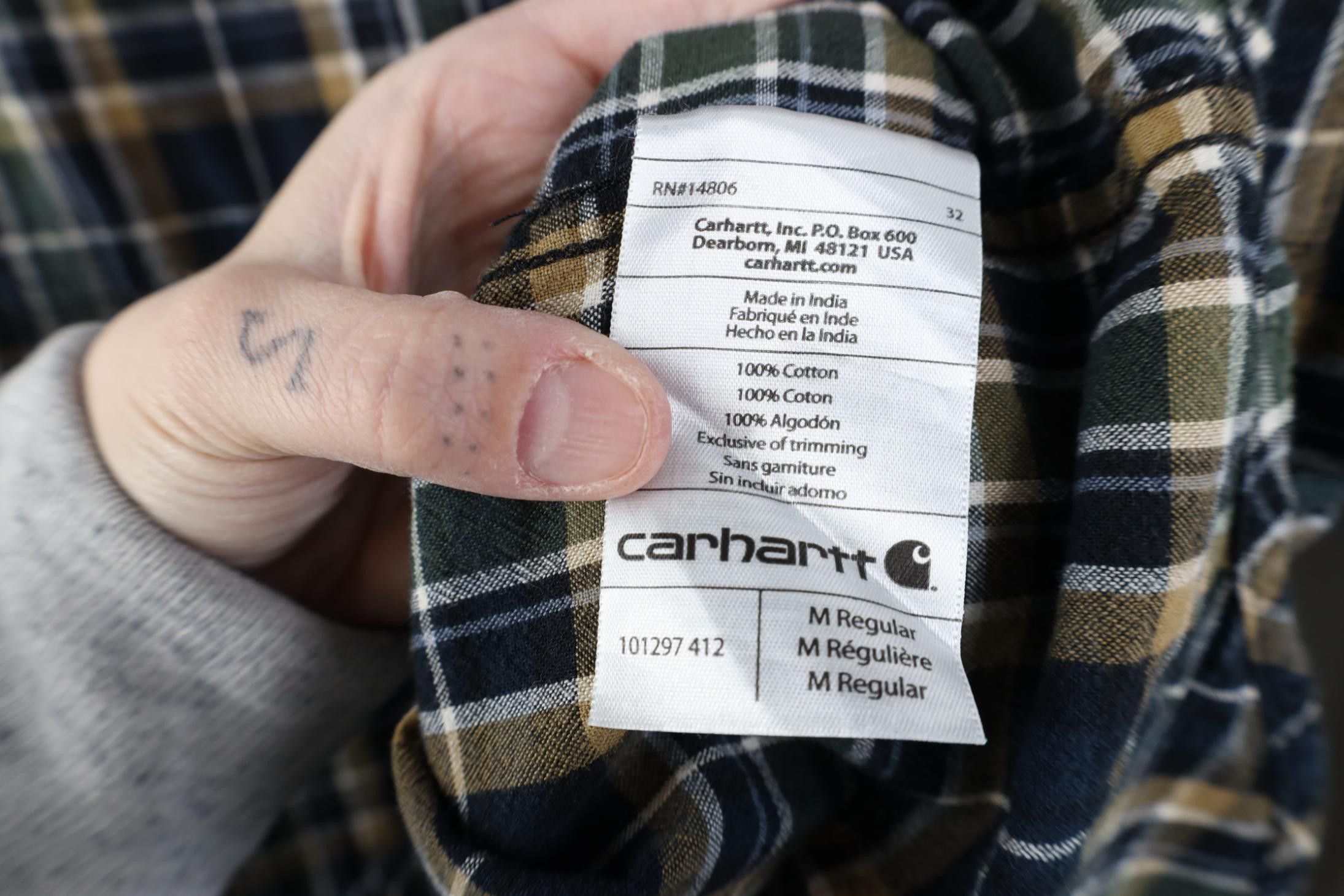 Carhartt Vintage Carhartt Flannel Collared Button Down Shirt Plaid Size US M / EU 48-50 / 2 - 6 Thumbnail