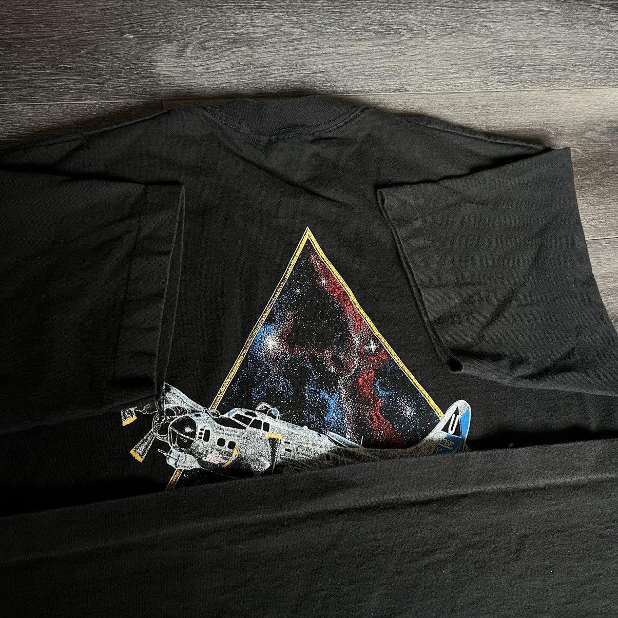 Vintage Vintage 90s Sentimental Journey Airplane Jet Graphic T Shirt Size US L / EU 52-54 / 3 - 9 Thumbnail
