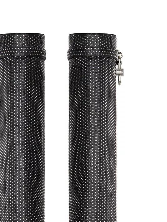 Givenchy o1w1db10325 Shark Lock Hight Boots in Black Size US 8 / IT 38 - 6 Thumbnail
