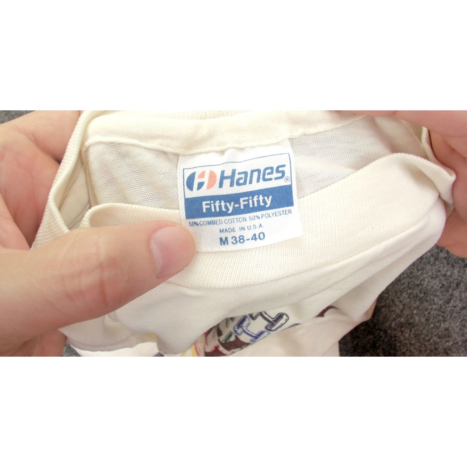 Hanes 80s Hanes Blue Bar Teachers Single Stitch Tee Size US M / EU 48-50 / 2 - 9 Thumbnail