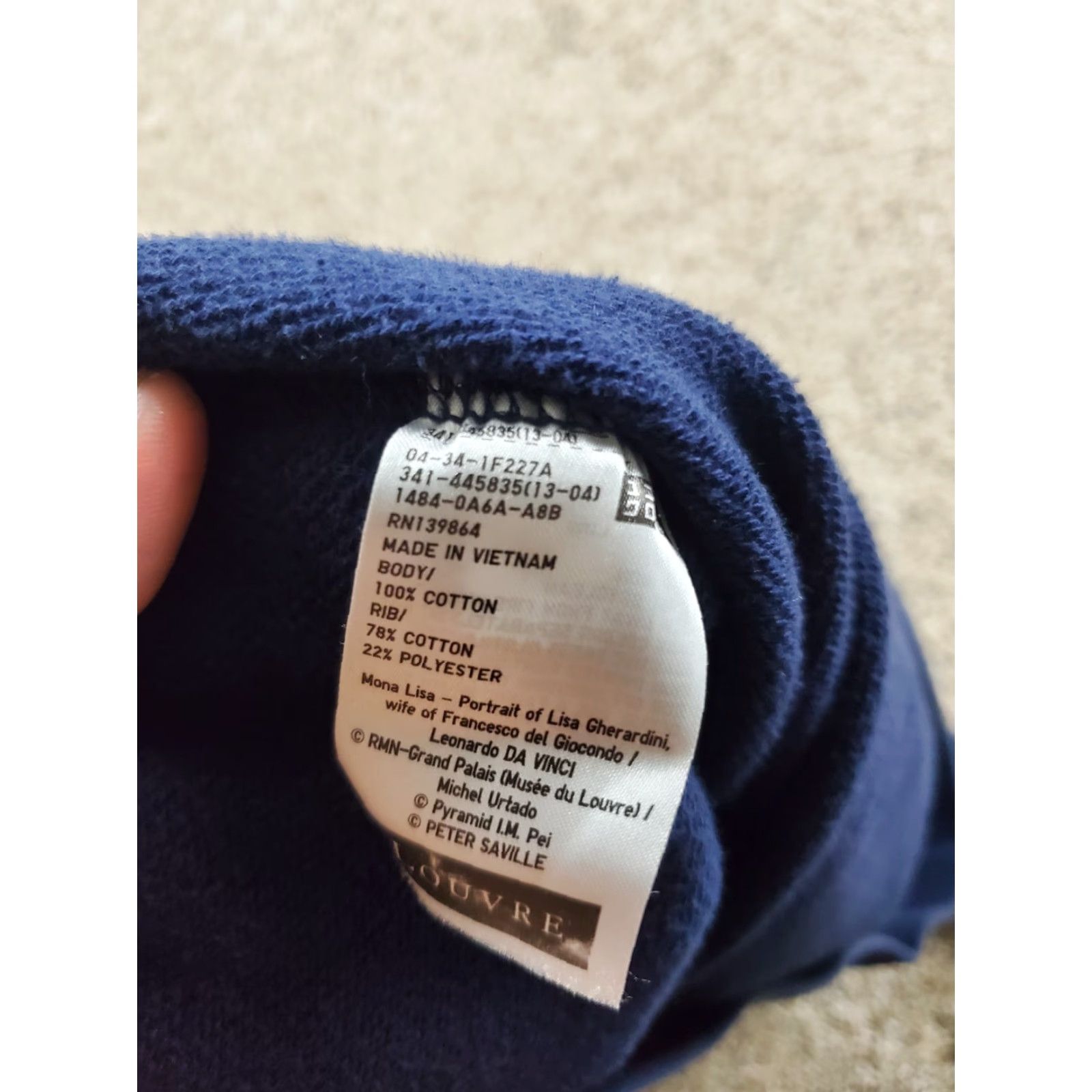 Uniqlo Uniqlo X Peter Saville Mona Lisa Sweatshirt Small Mens Blue Crew Neck Lourve Size US S / EU 44-46 / 1 - 6 Thumbnail
