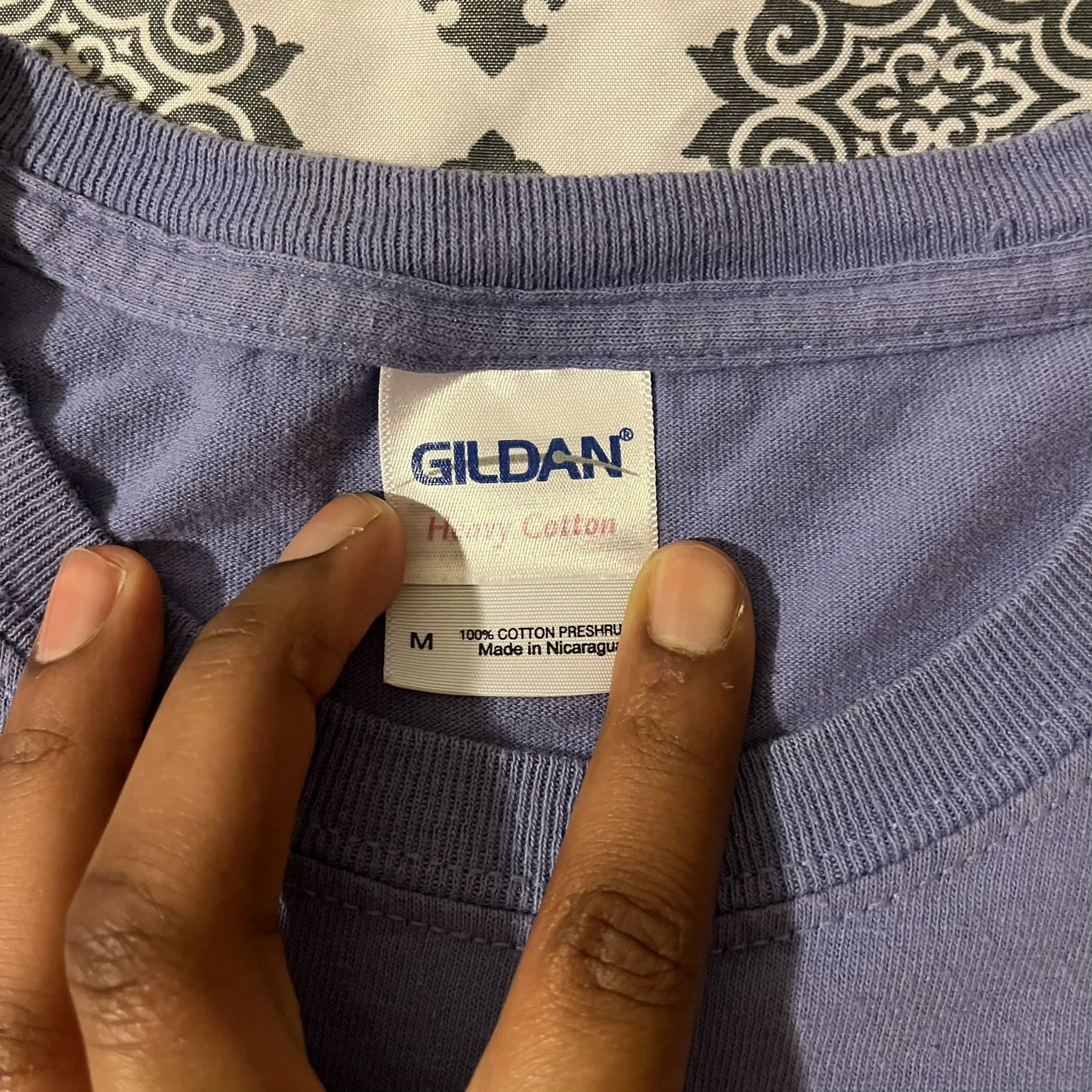 Gildan VTG 90s Topsail Turtle Project Lavender Casual Graphic Tee Size M / US 6-8 / IT 42-44 - 6 Thumbnail