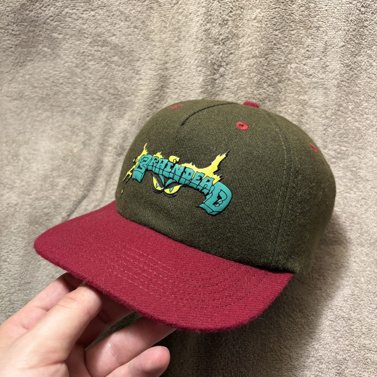 Brain Dead Vintage Brain Dead Wool Hat StrapBack Cap Logo Spell Out Size ONE SIZE - 4 Thumbnail