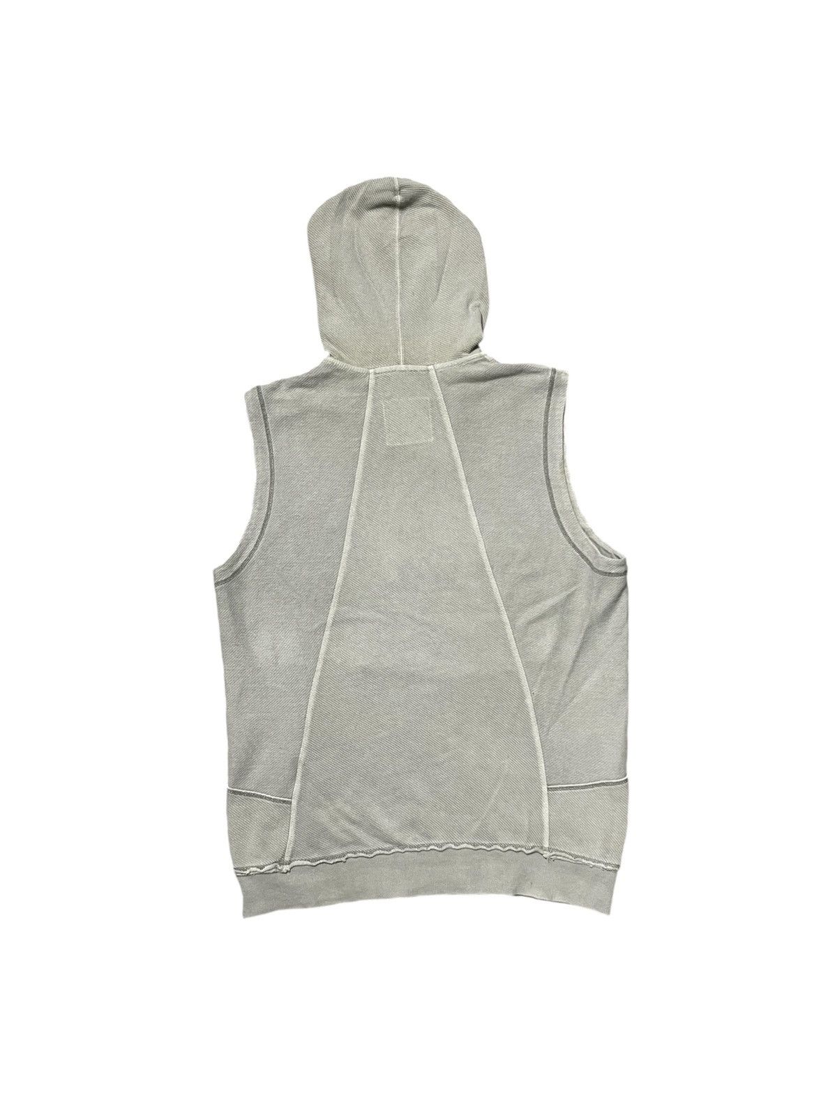 Marithe + Francois Girbaud 90s MARITHE FRANCOIS GIRBAUD SLEEVELESS ZIPPER HOODIE Size US M / EU 48-50 / 2 - 2 Thumbnail