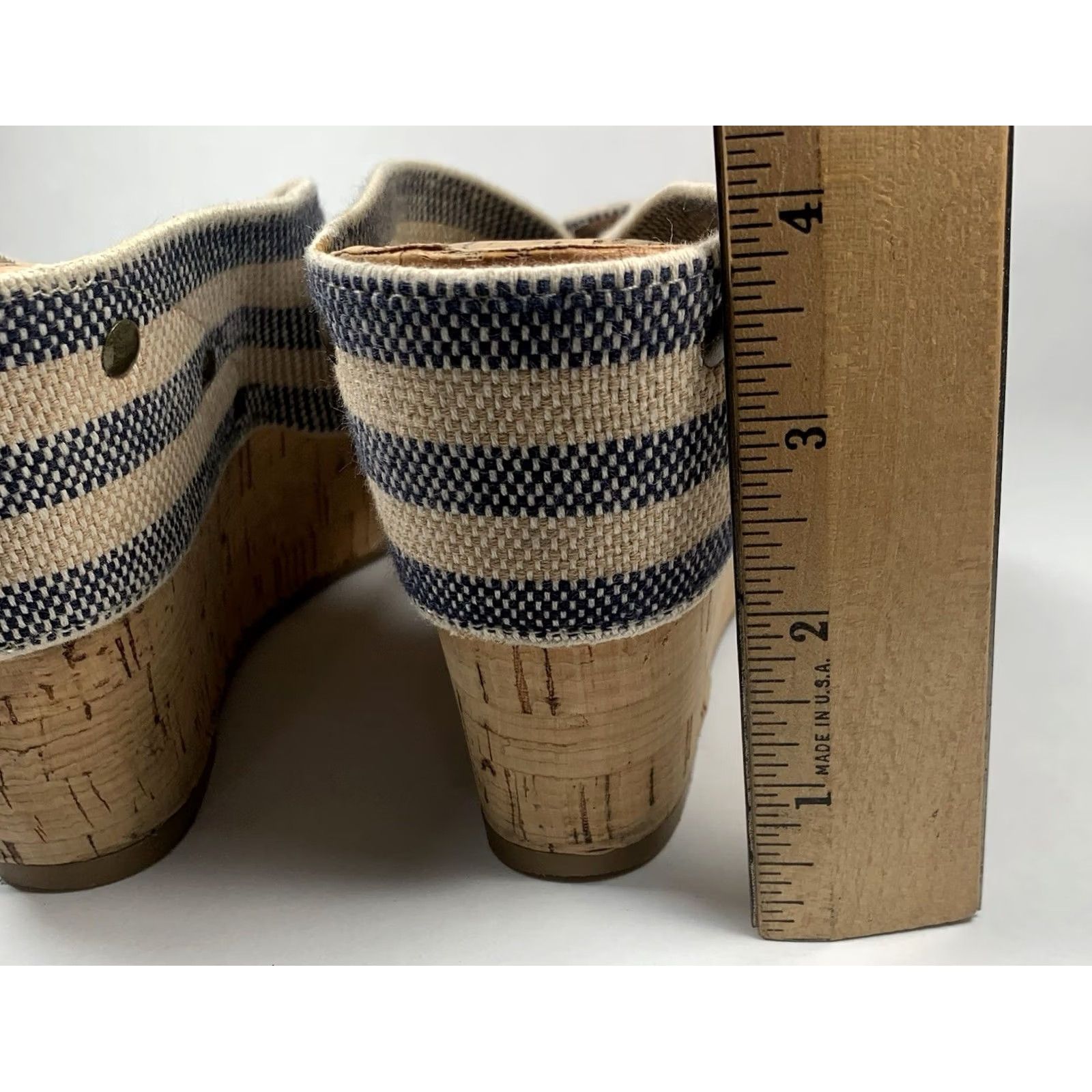 Lucky Brand Lucky Brand Beige Studded Cork Wedge Heel Slip-On Sandals Women’s Sz 7.5 Size US 8 / IT 38 - 6 Thumbnail
