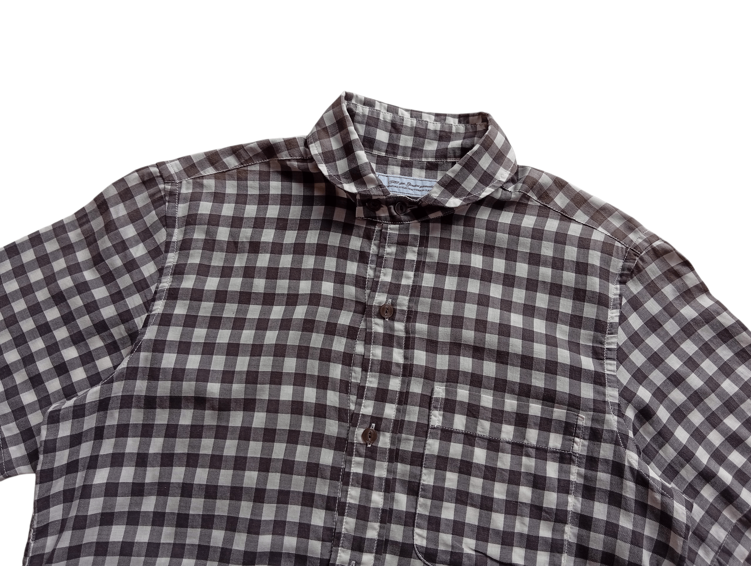 Japanese Brand Boston Nine chinstrap collar shirt Size US M / EU 48-50 / 2 - 2 Thumbnail
