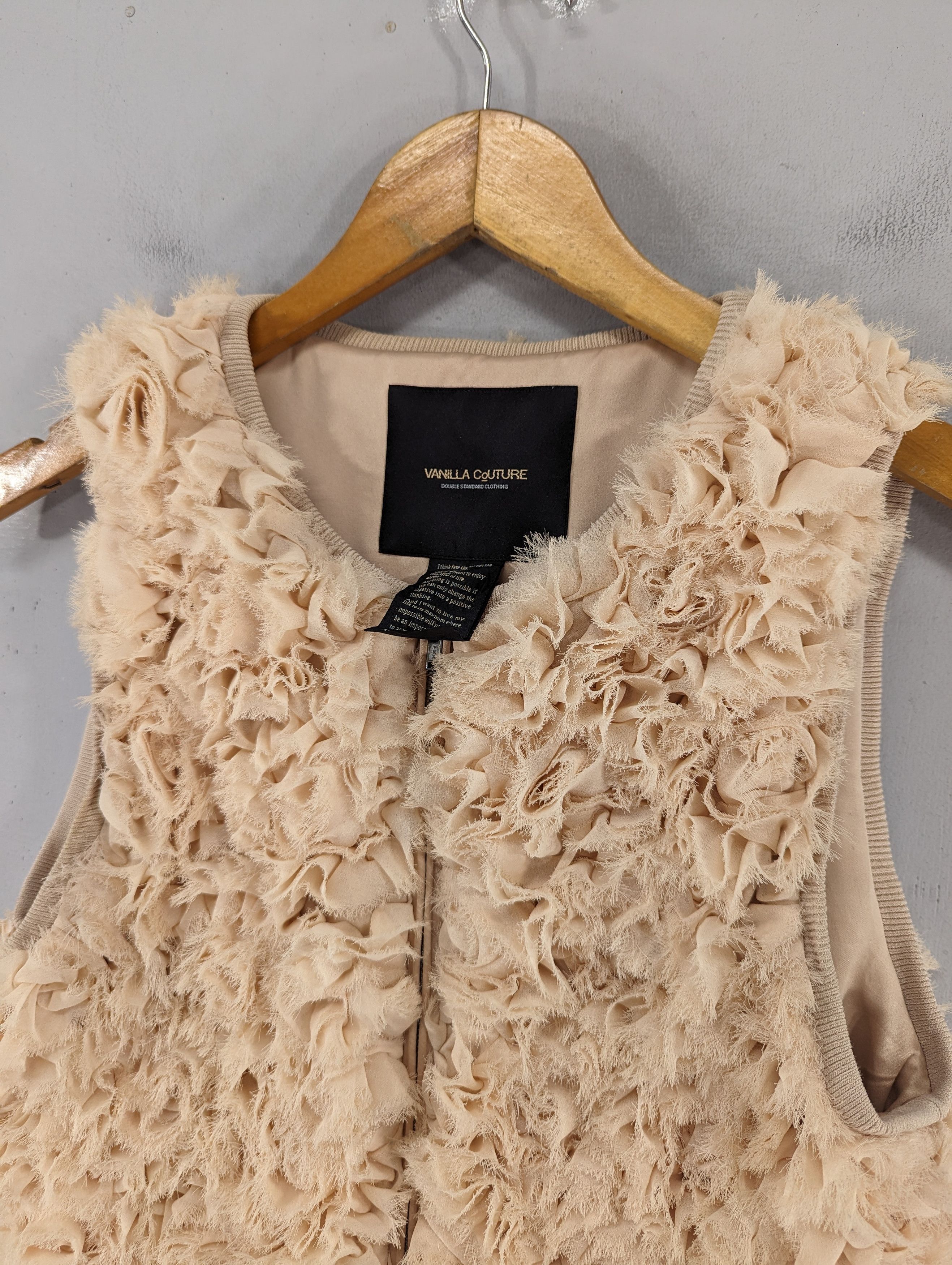 Japanese Brand Vanilla Couture Japanese Brand Cropped Vest Jacket Size XS / US 0-2 / IT 36-38 - 5 Thumbnail
