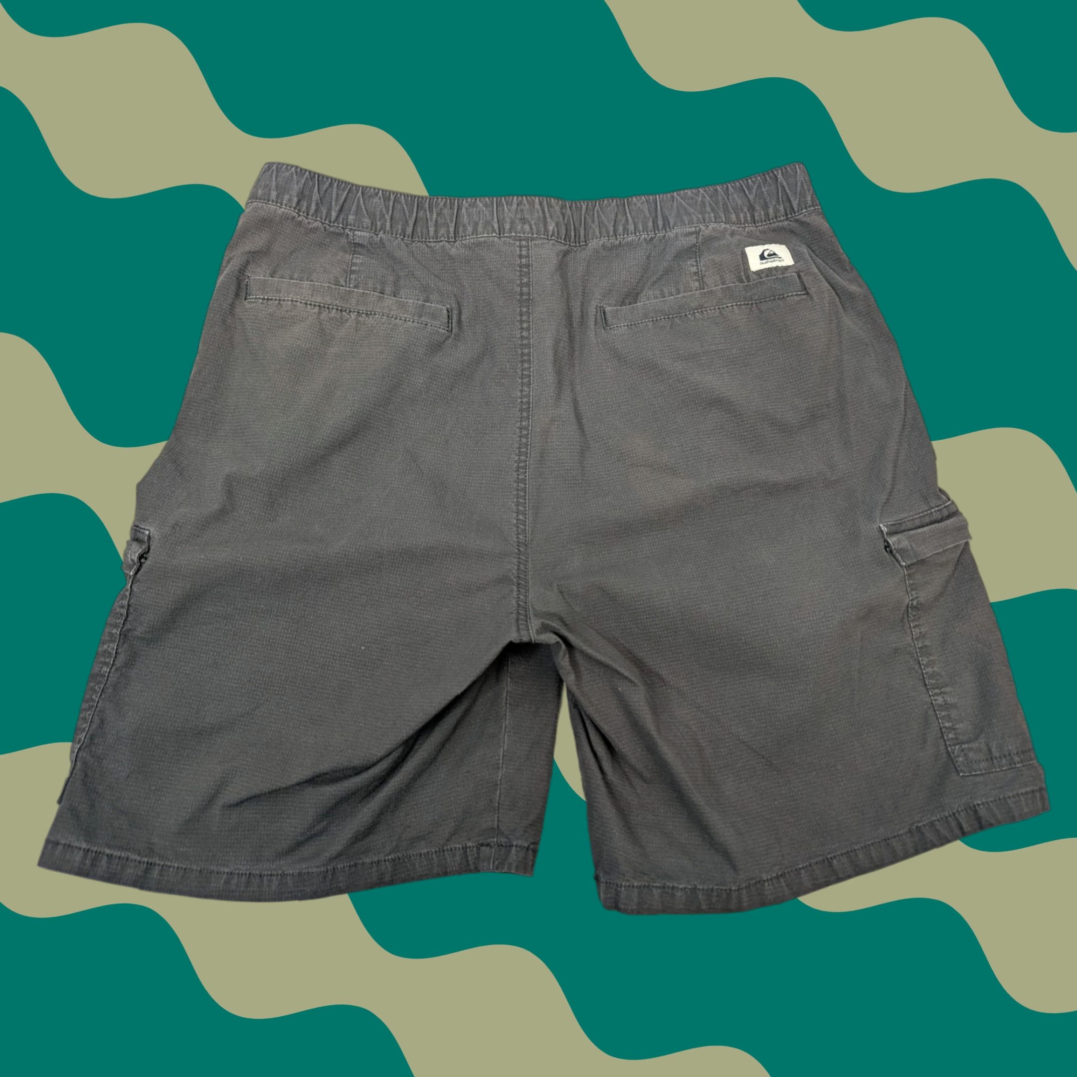 Quiksilver Quiksilver Shorts Mens Size Large Gray Drawstring Cargo Skater Outdoors Ripstop Size US 33 - 1 Thumbnail