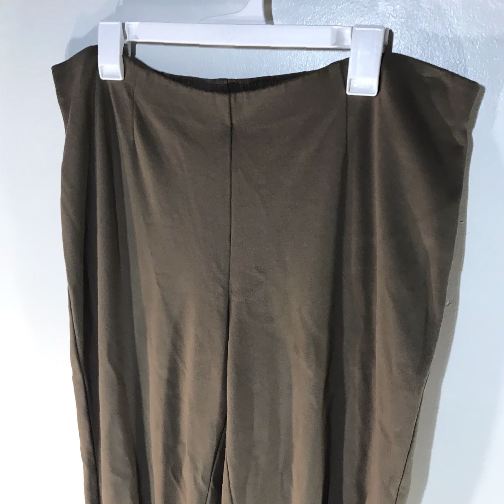 J. Jill VINTAGE J. Jill Skinny Pants Women Medium Brown Knit Trousers Casual Travel Workwear Elastic Waist Size 32" / US 10 / IT 46 - 2 Thumbnail