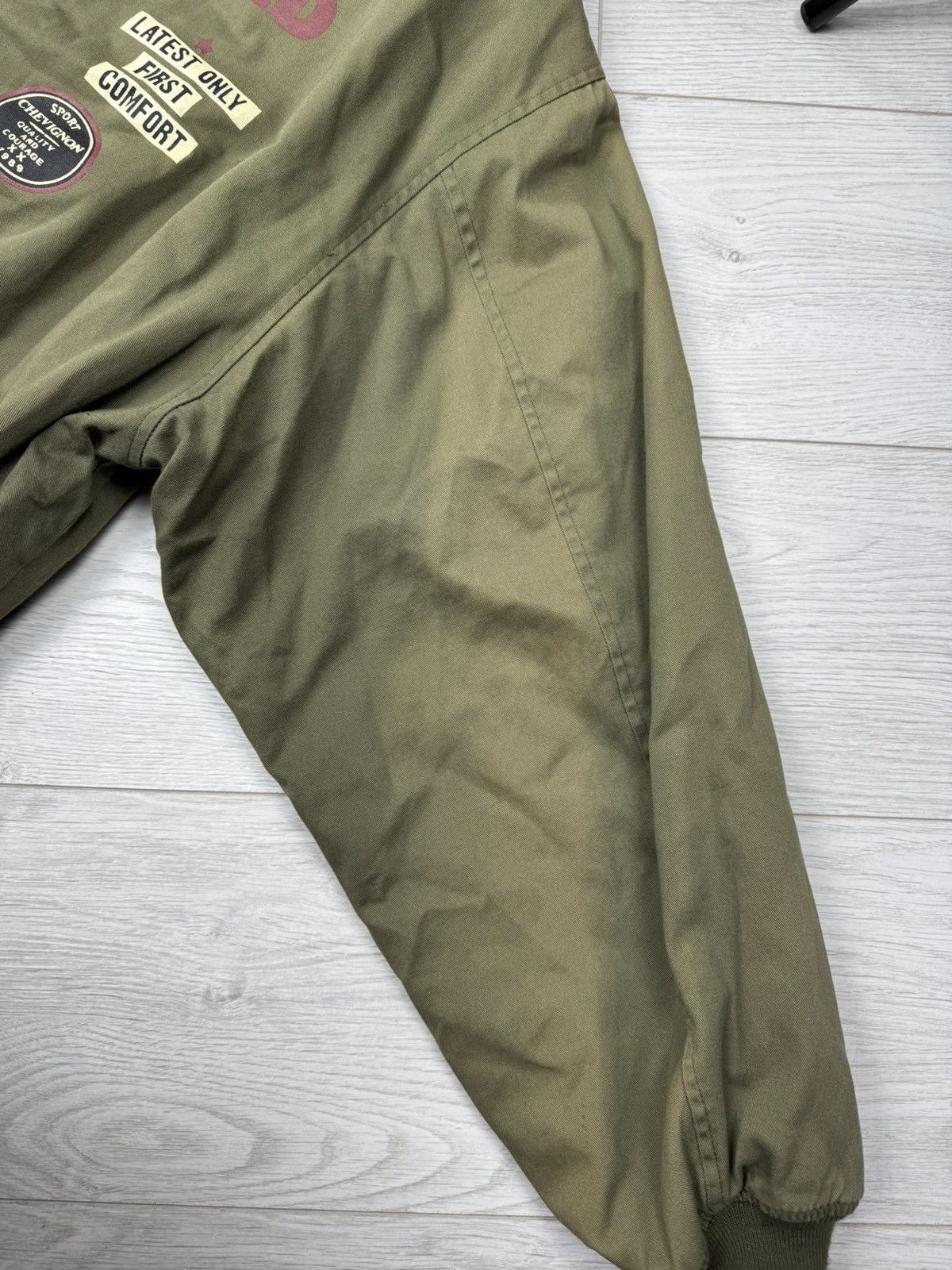 Chevignon × Vintage Chevignon Green Varsity Bomber Embroidered Jacket Size US XXL / EU 58 / 5 - 5 Thumbnail