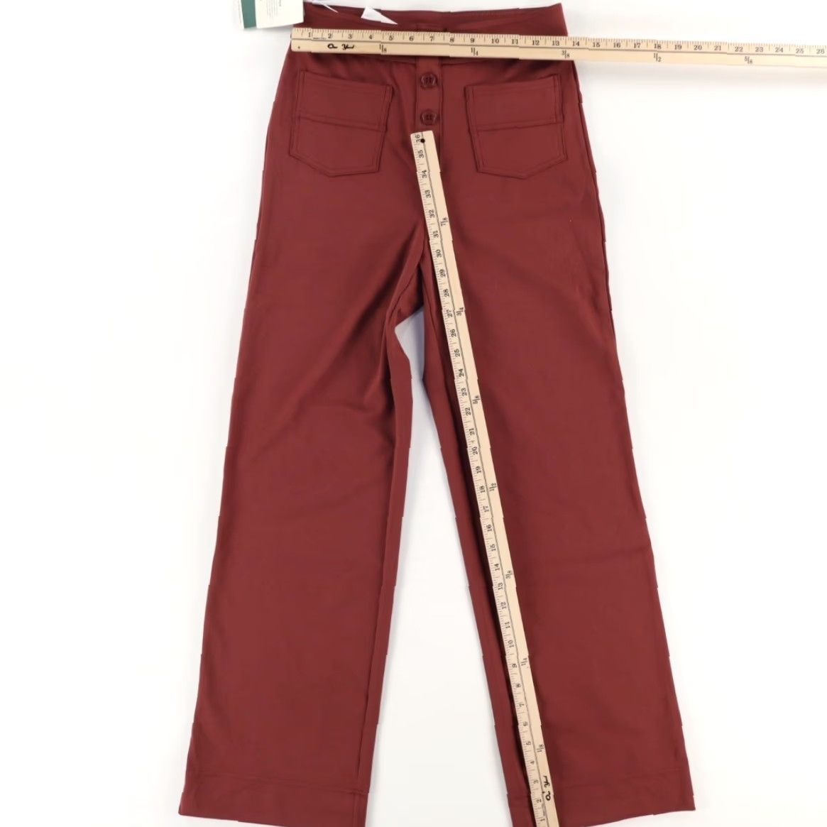 Vintage Halara High Stretch Daystretch HW Pocket Pants Red Women's S Chino Regular fit Inseam 30in Polyester Size 28" / US 6 / IT 42 - 3 Thumbnail