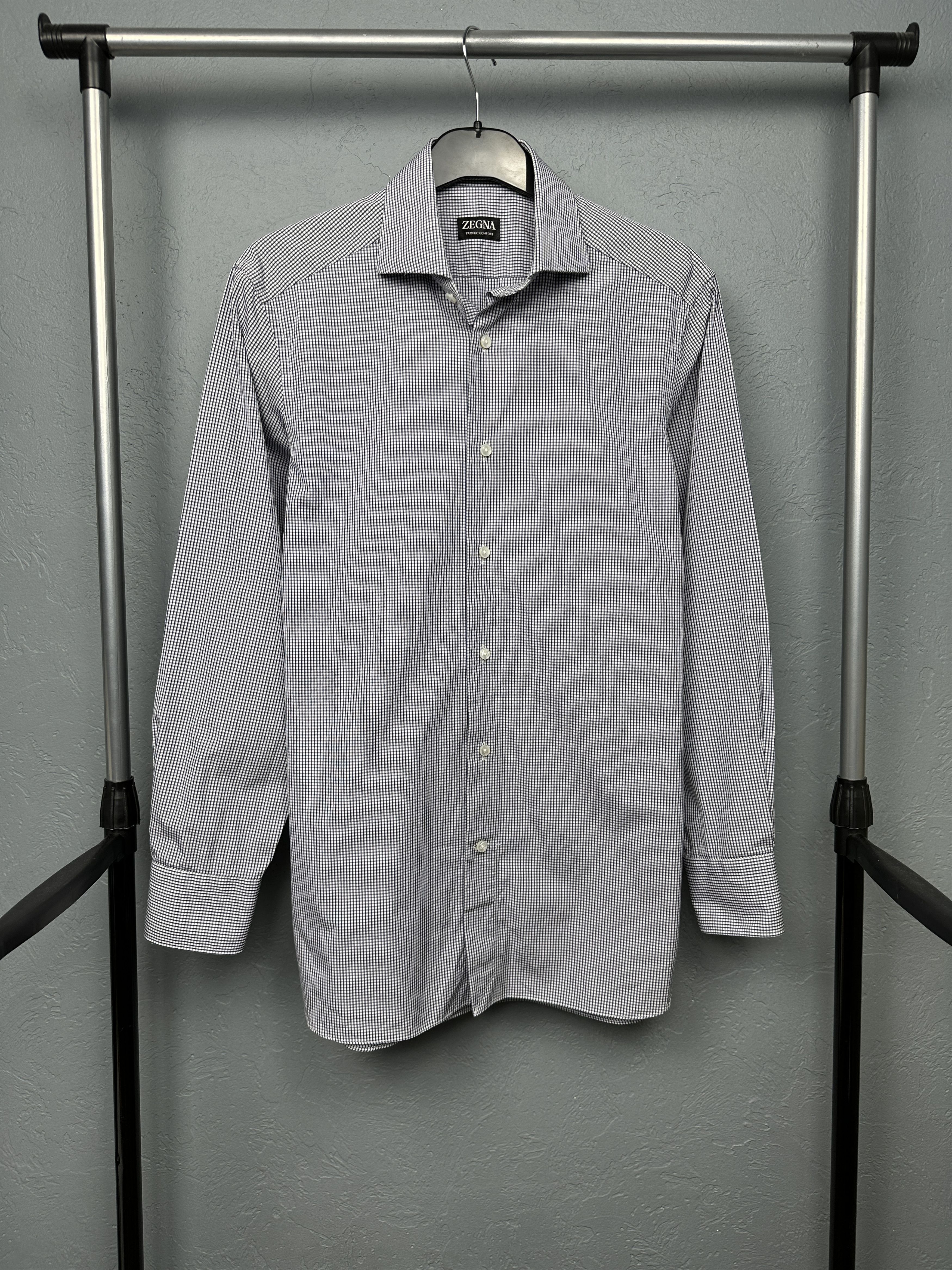 Ermenegildo Zegna Zegna Trofeo Comfort Mens Long Sleeve Shirt Size US M / EU 48-50 / 2 - 1 Thumbnail