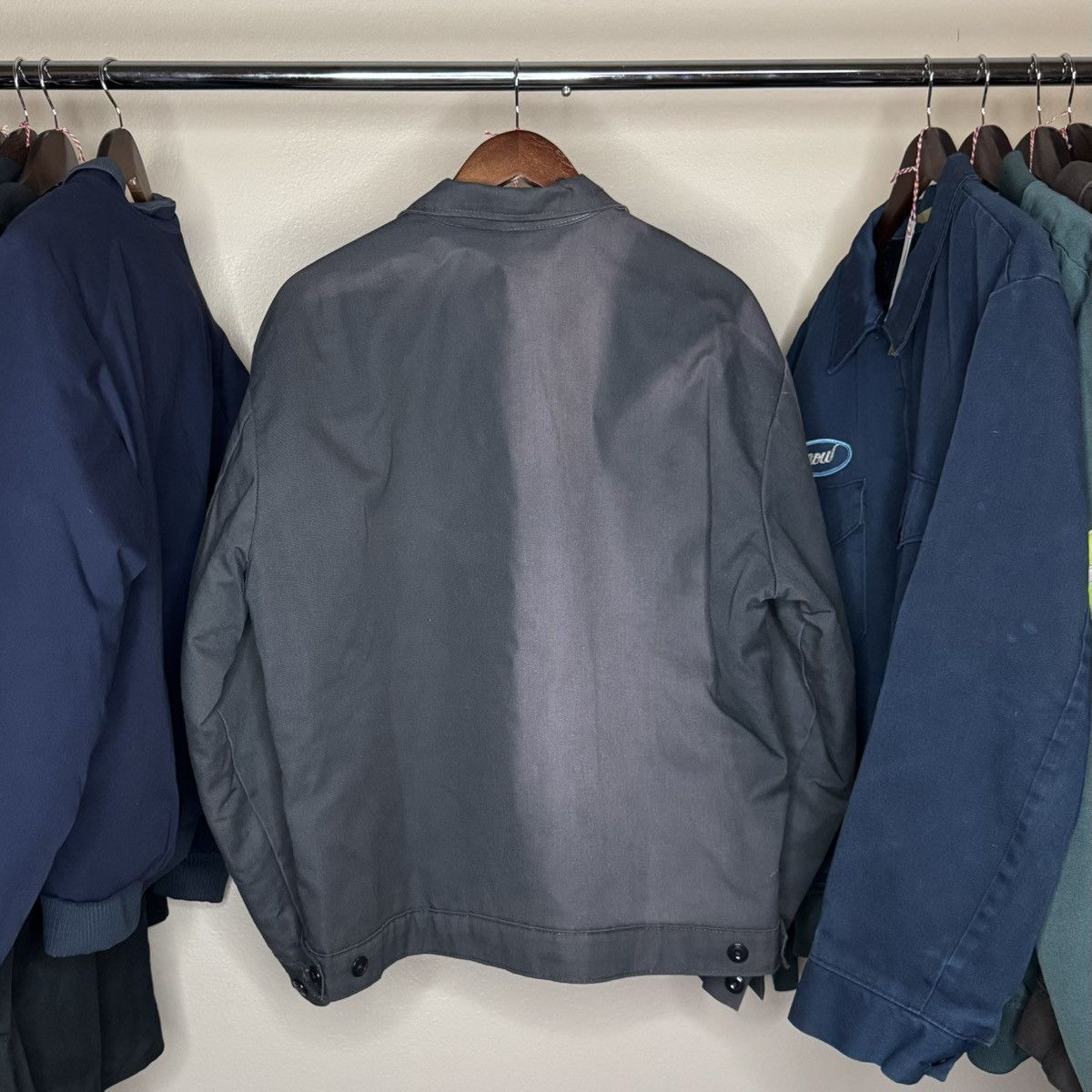 Red Kap thrashed faded distressed 80s red kap mechanic work jacket Size US L / EU 52-54 / 3 - 2 Thumbnail